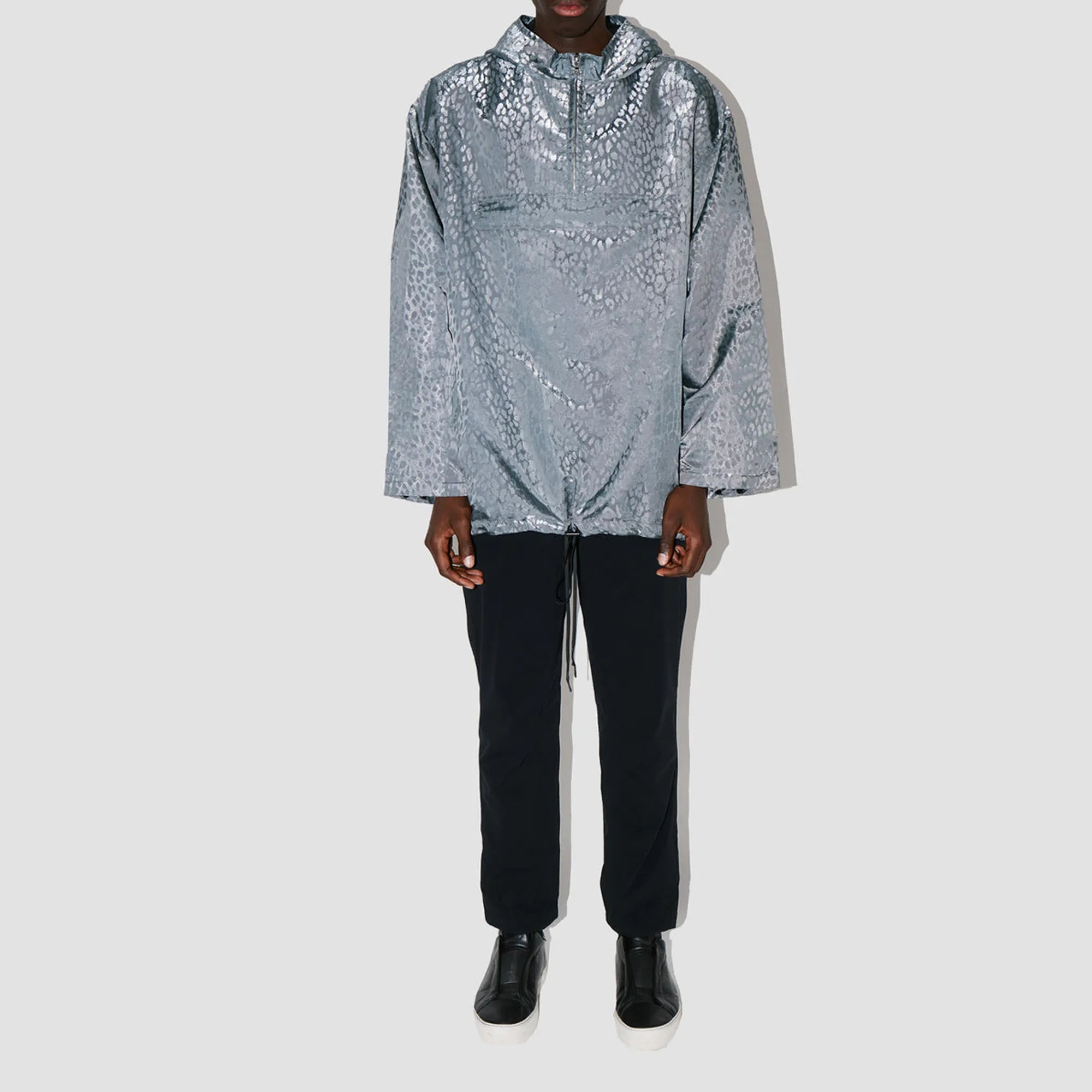 Leopard Space Long Poncho