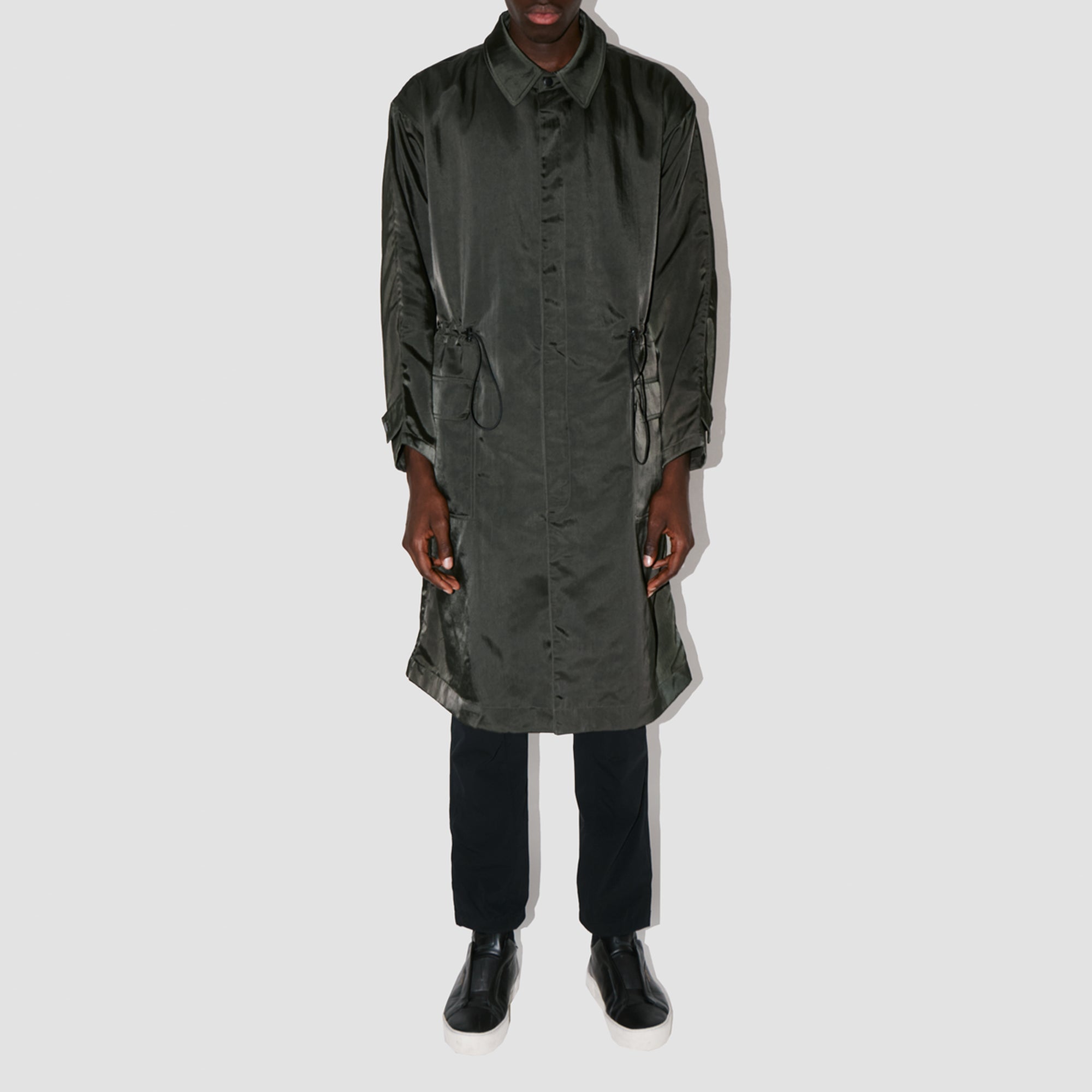 HeavyProtect Army Green Trench Coat