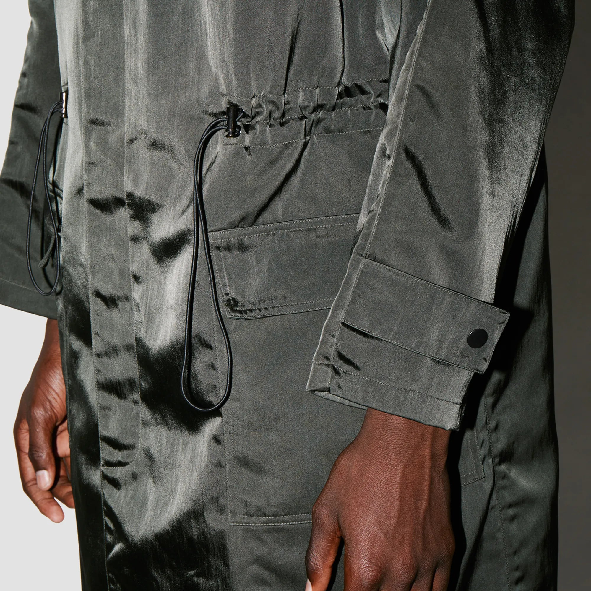 HeavyProtect Army Green Trench Coat