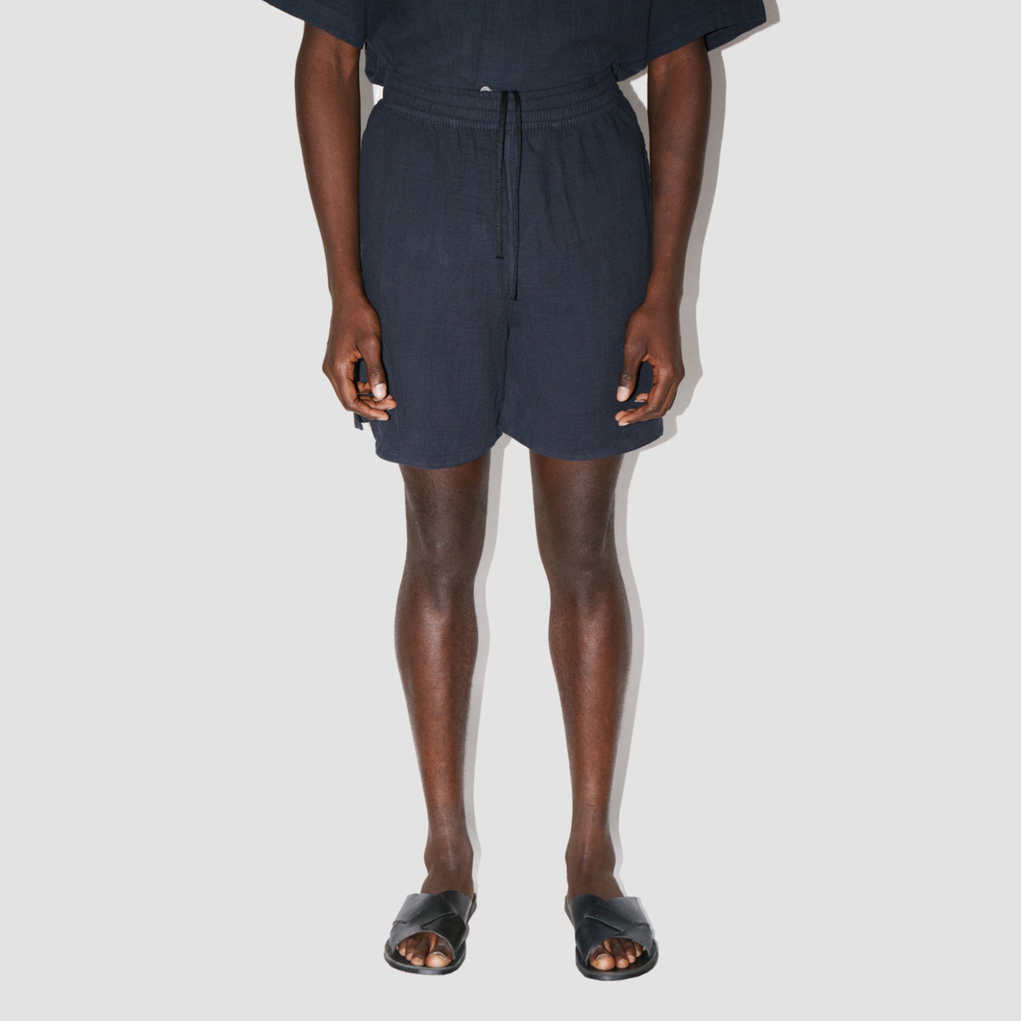 AngelWeave Dark Navy Gauze Lounge Shorts