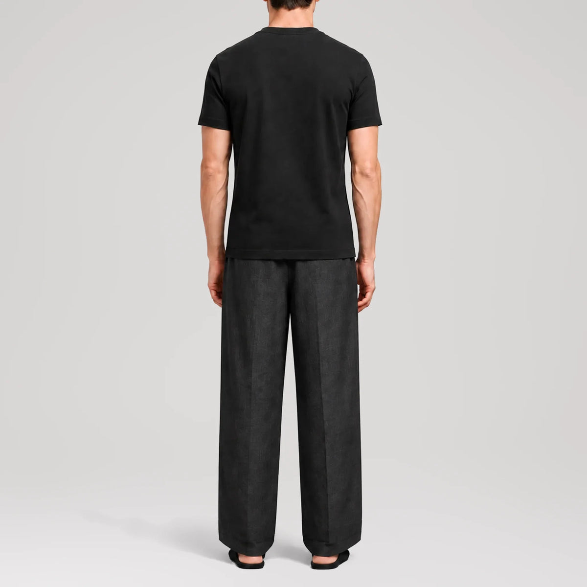 ElevaPima Black Classic T-Shirt, back view