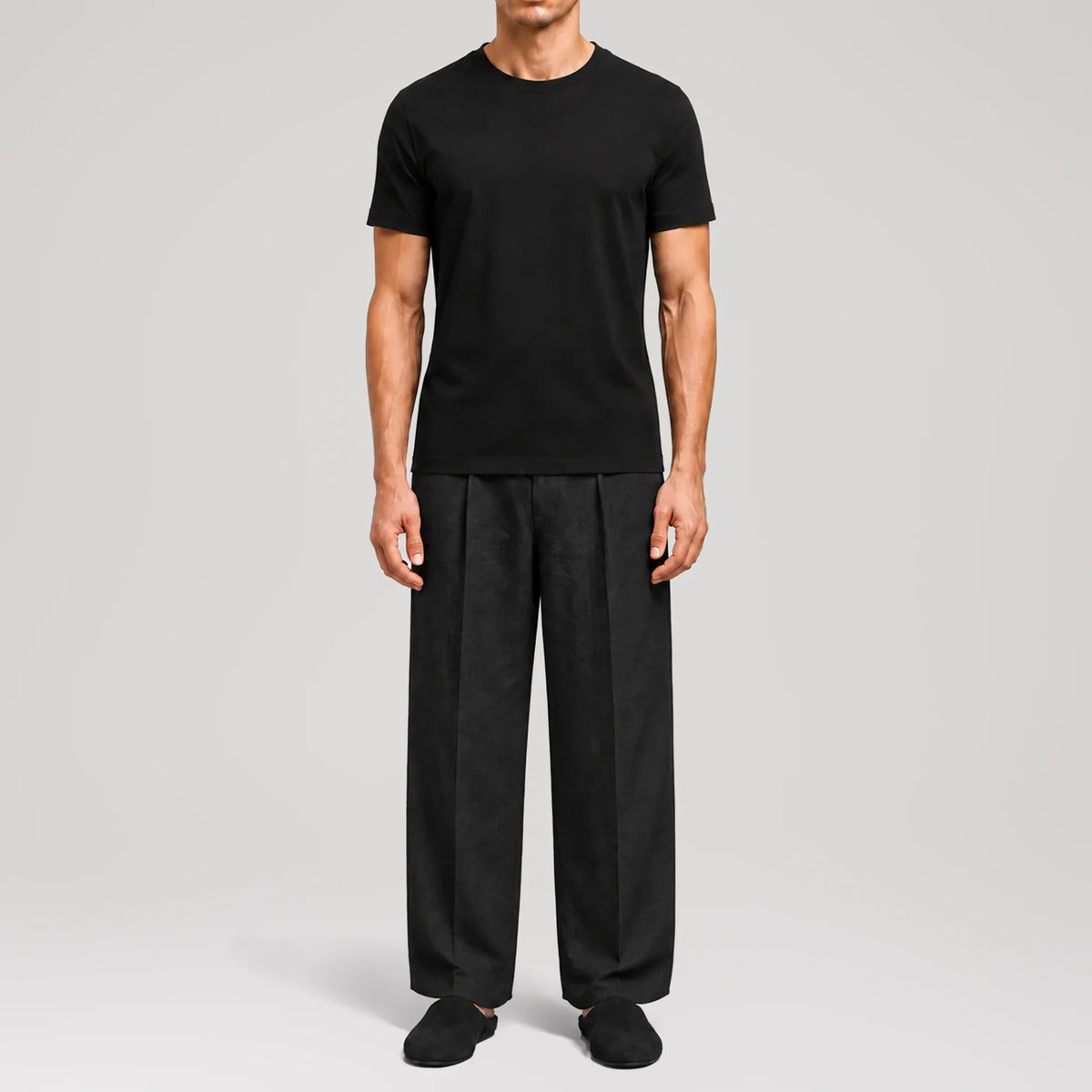ElevaPima Black Classic T-Shirt, front view