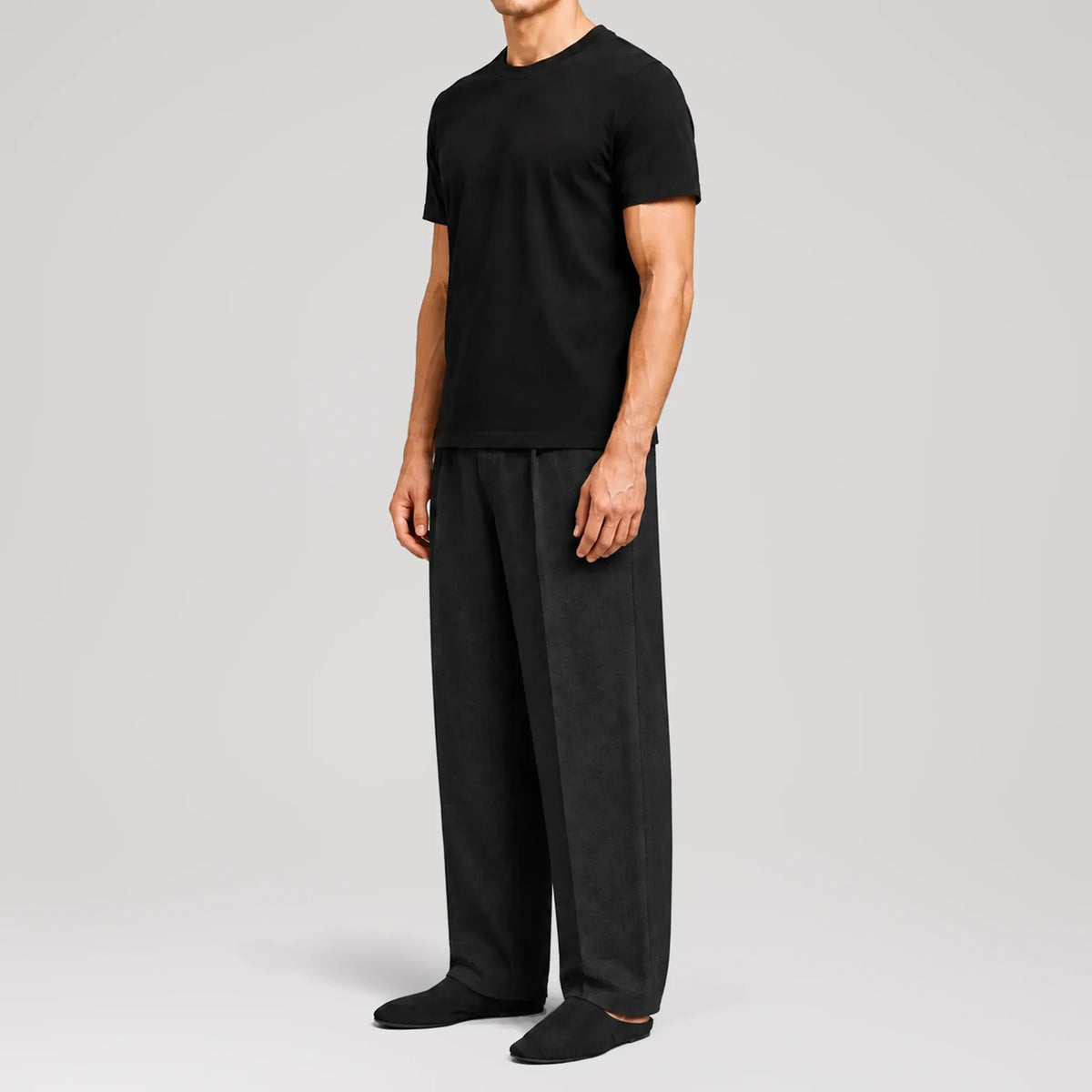 ElevaPima Black Classic T-Shirt, side view