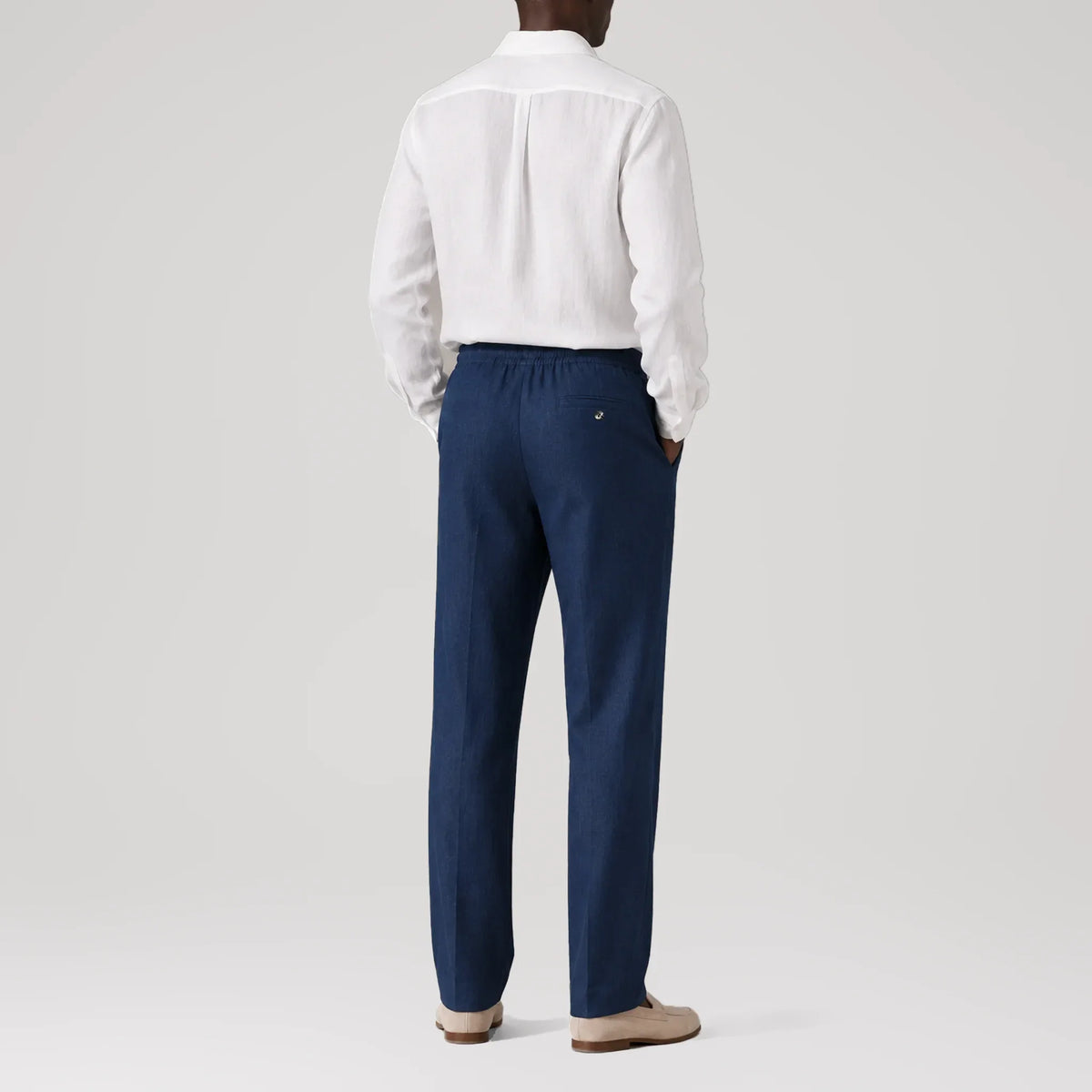 TerraLinen Indigo Classic Pants, back view