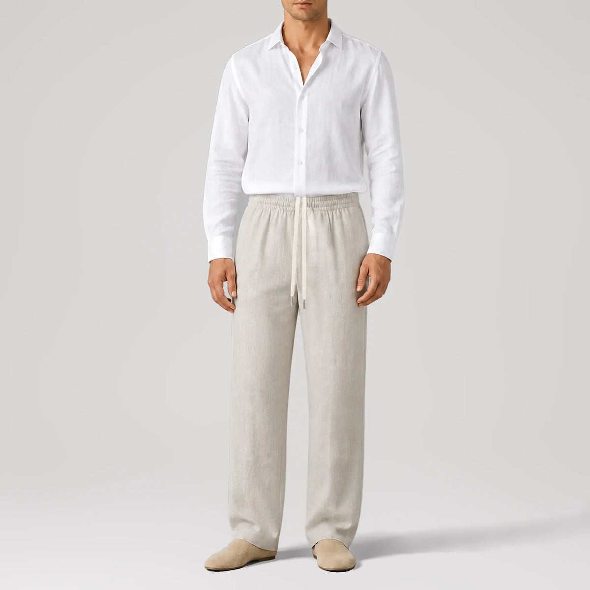 TerraLinen Sand Classic Pants, front view