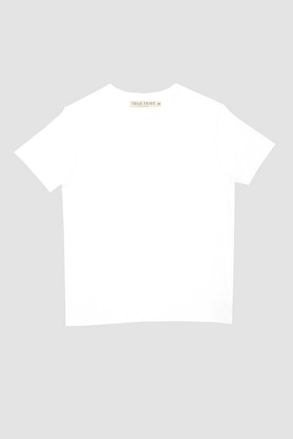 ElevaPima White Raw Edges Oversized T-Shirt