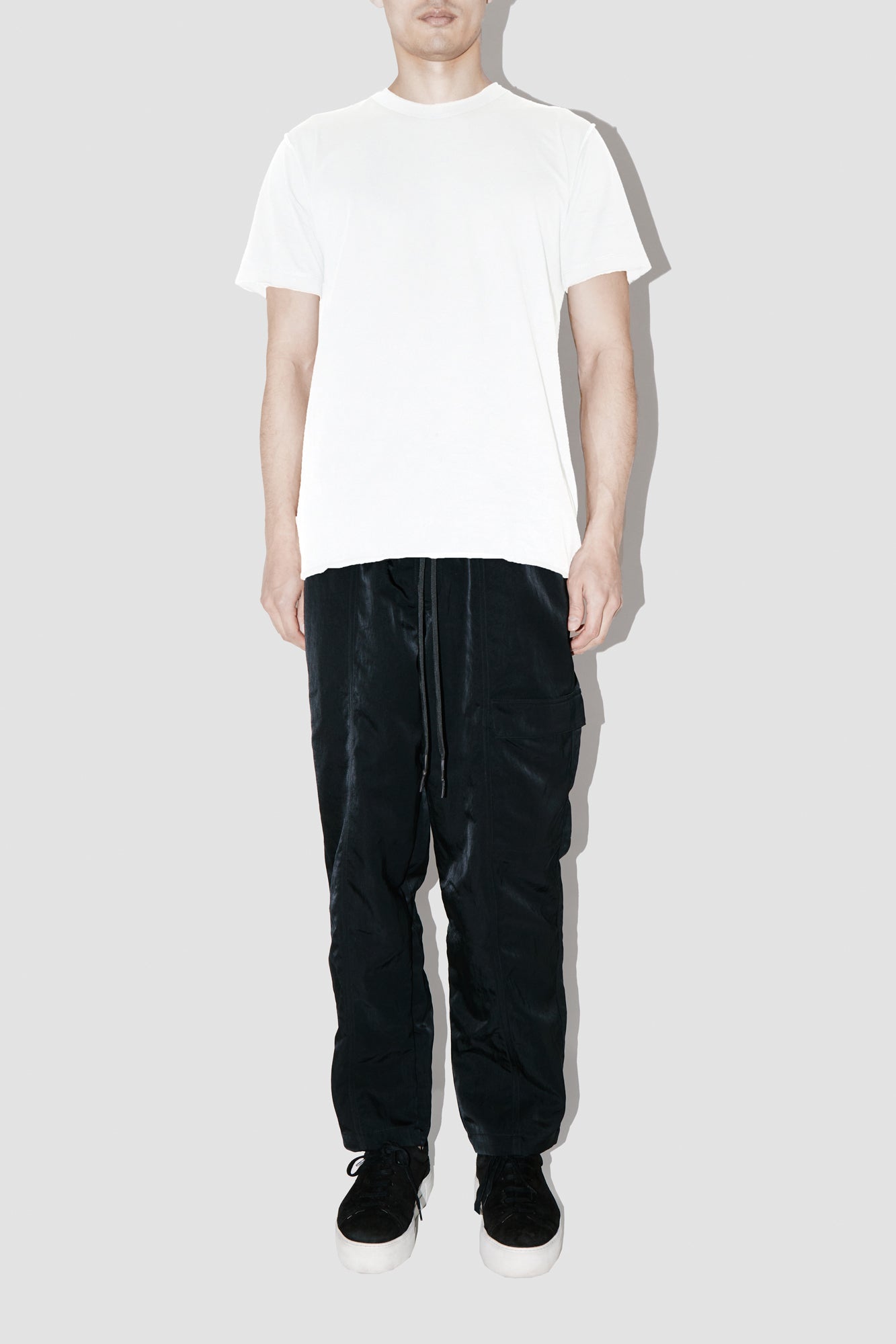 ElevaPima White Raw Edges Oversized T-Shirt