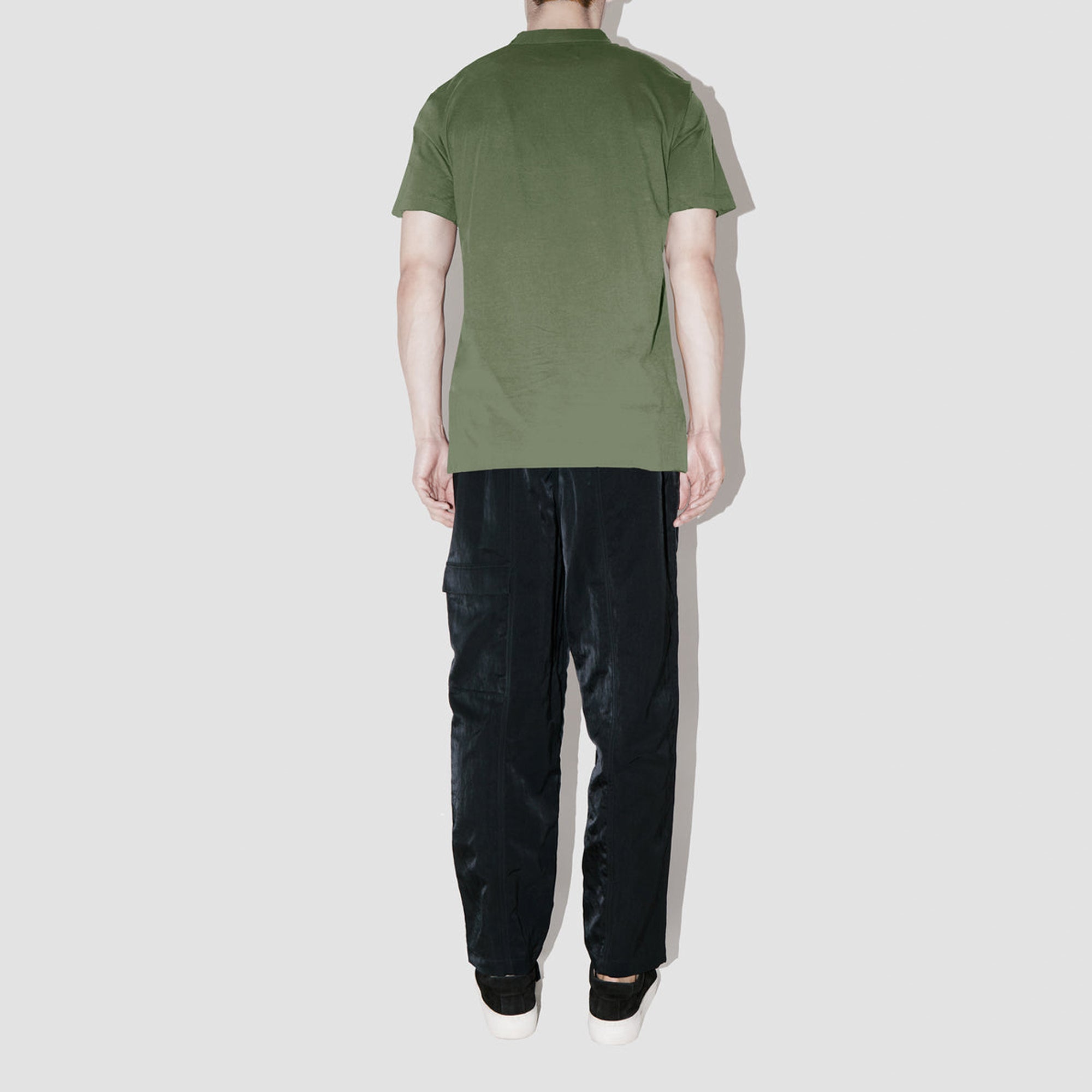 Combed Olive Raw Edges Oversized T-Shirt