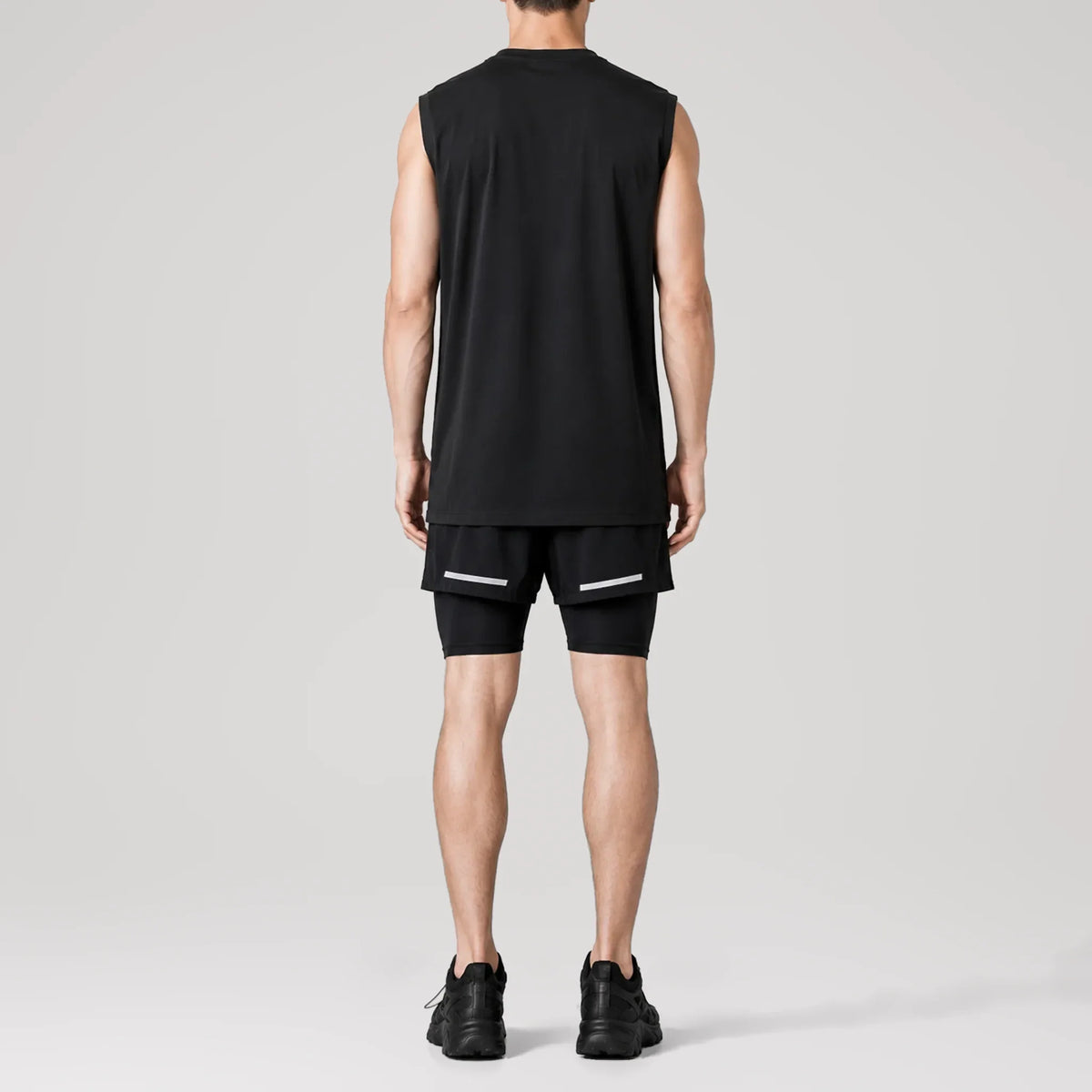 Renew Black Performance Sleeveless Tee, back view