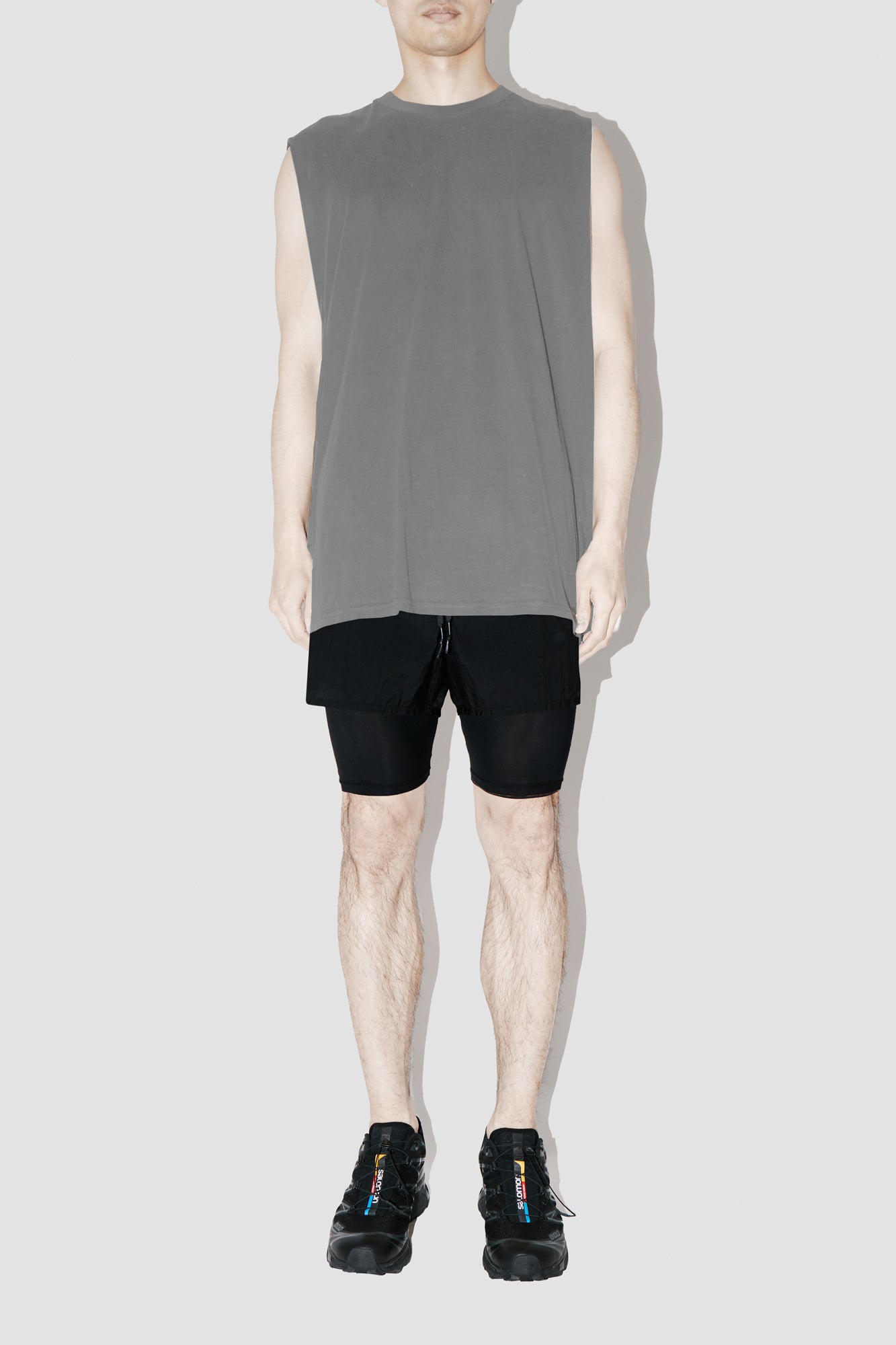 Taupe Sleeveless T-Shirt