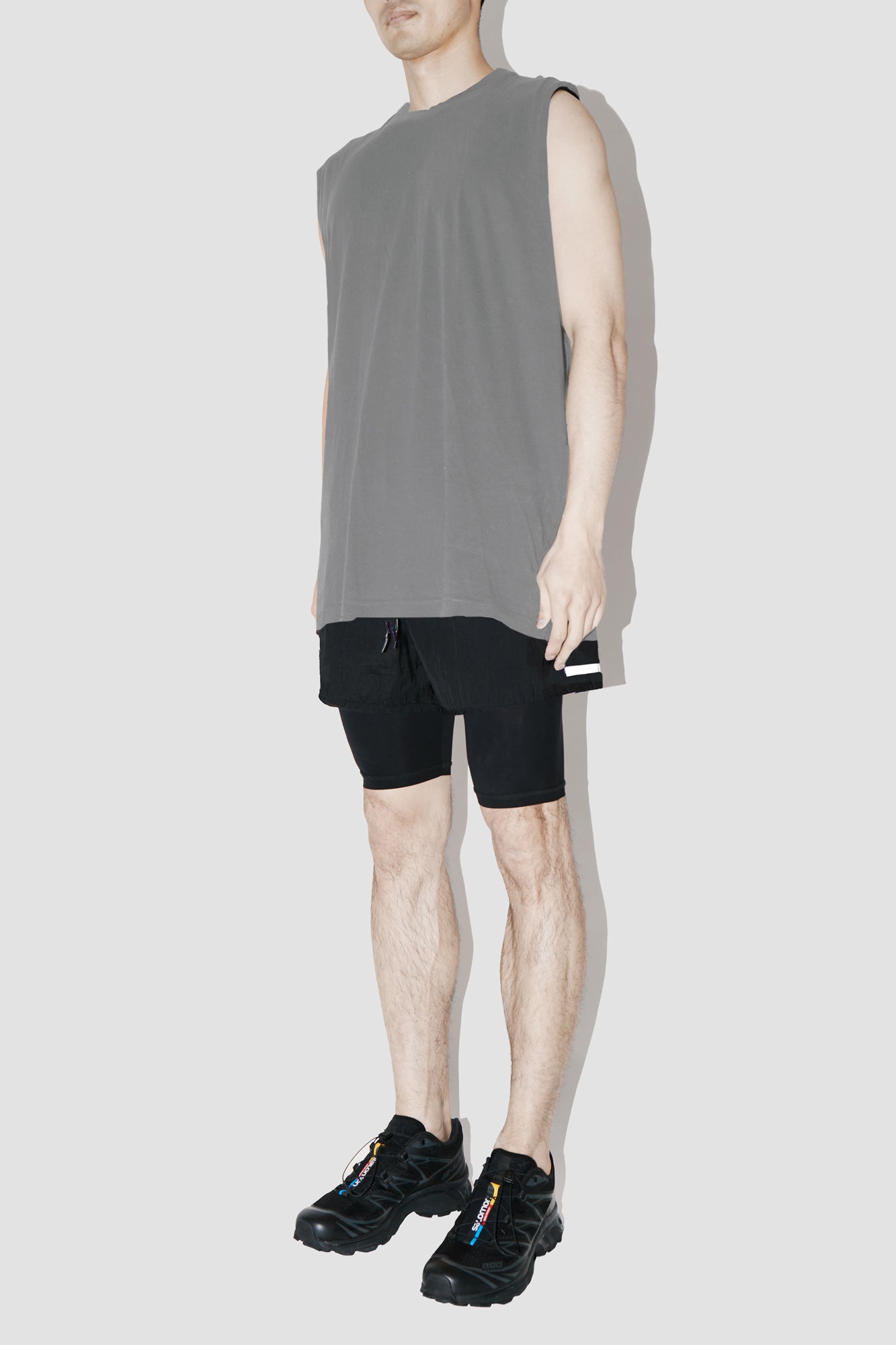 Taupe Sleeveless T-Shirt
