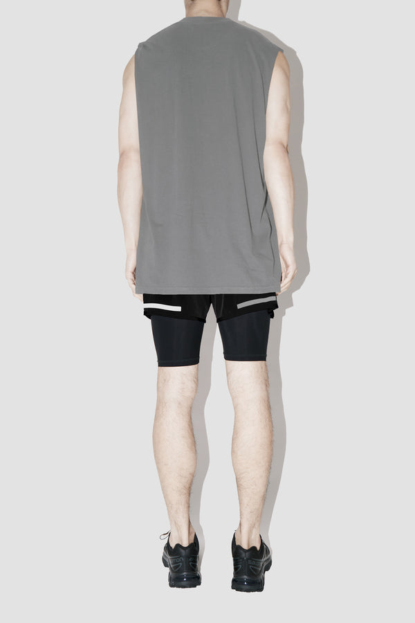 Taupe Sleeveless T-Shirt
