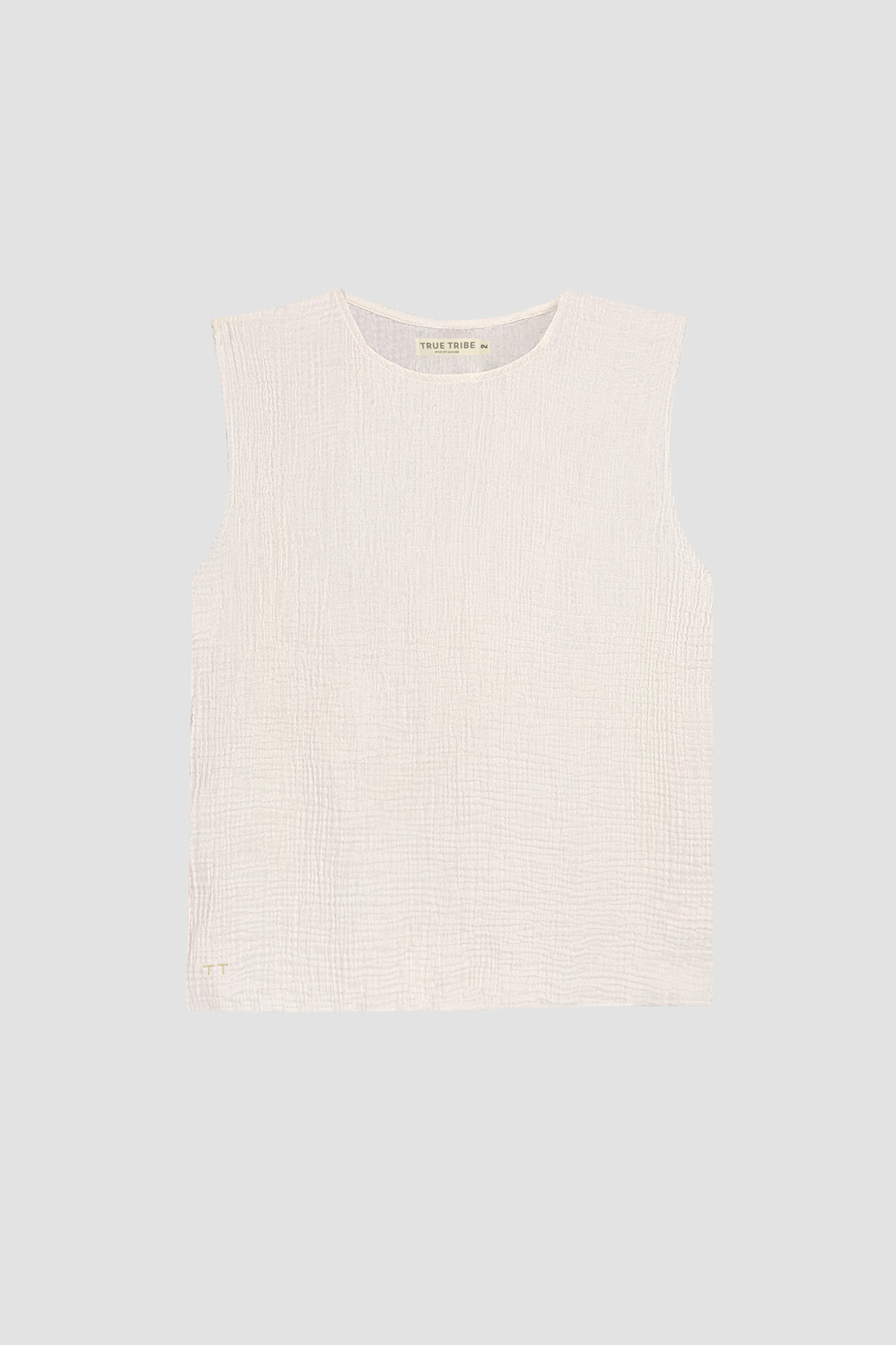 AngelWeave Ivory Gauze Sleeveless T-Shirt