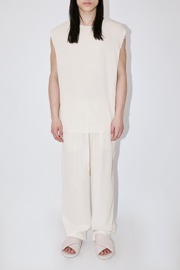 AngelWeave Ivory Gauze Sleeveless T-Shirt