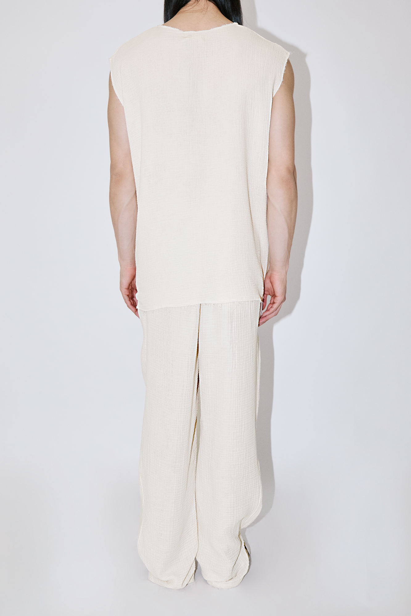 AngelWeave Ivory Gauze Sleeveless T-Shirt