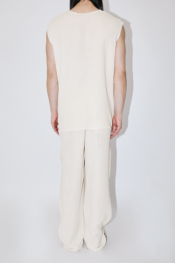 AngelWeave Ivory Gauze Sleeveless T-Shirt
