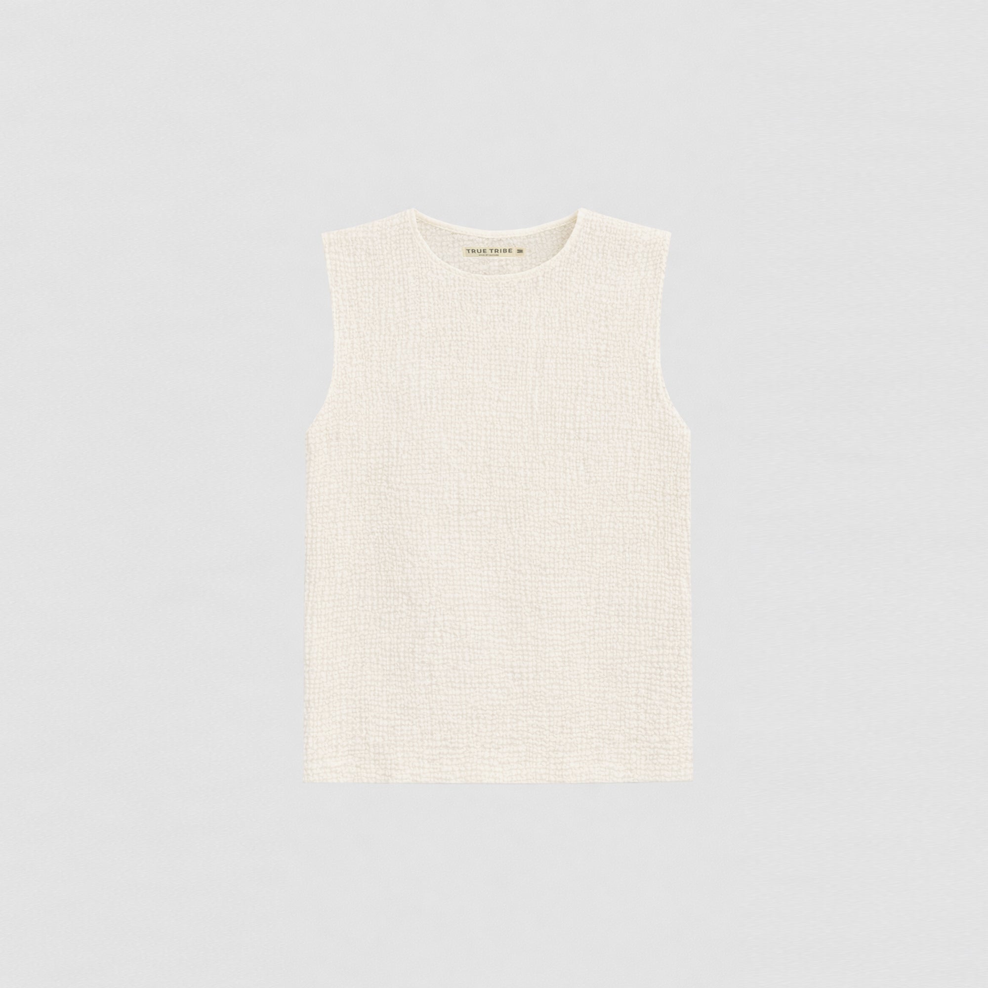 AngelWeave Ivory Gauze Sleeveless T-Shirt