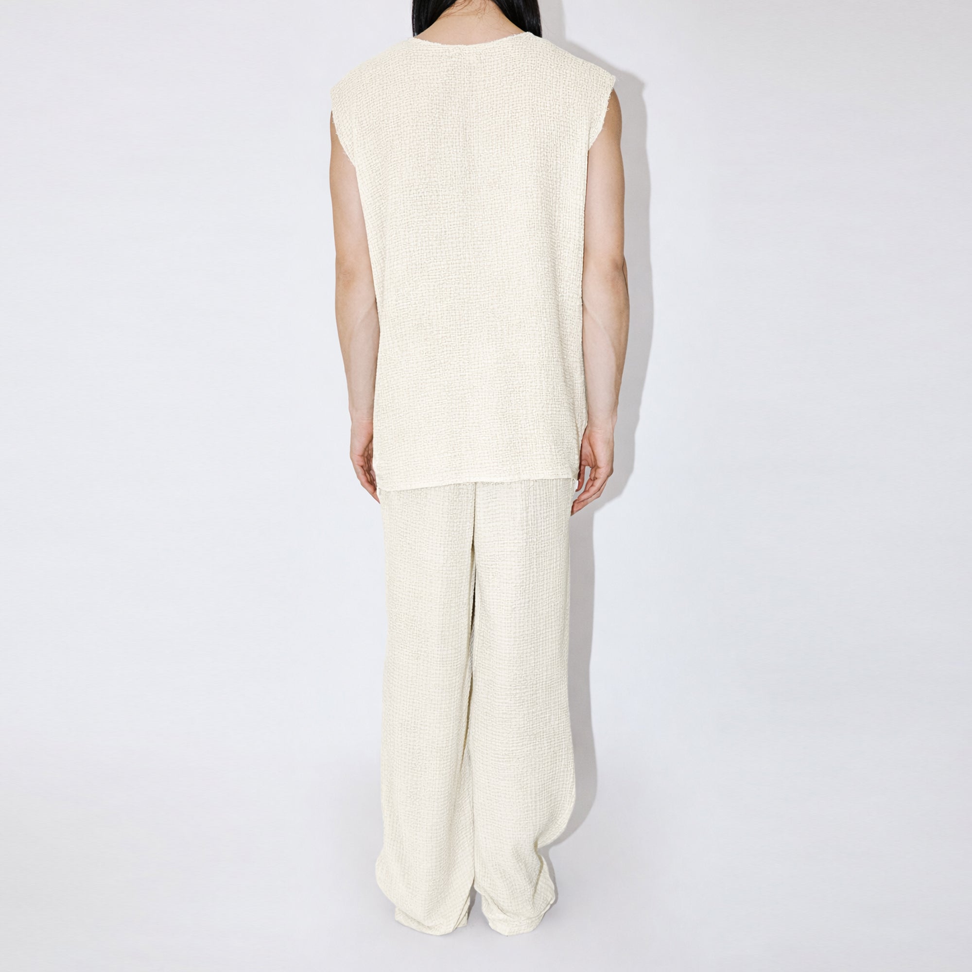 AngelWeave Ivory Gauze Sleeveless T-Shirt