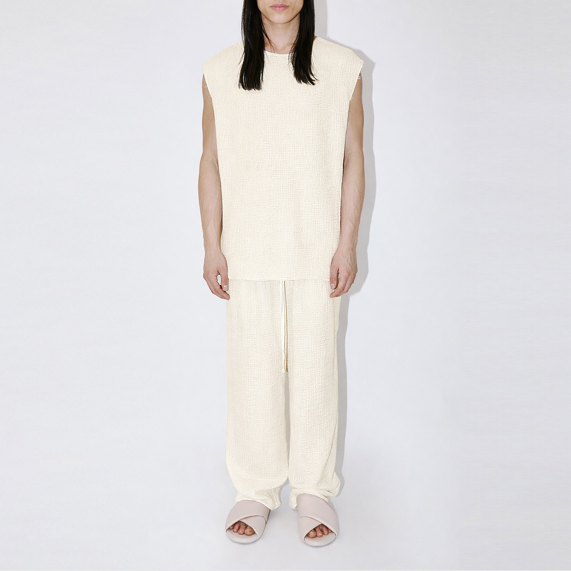 AngelWeave Ivory Gauze Sleeveless T-Shirt