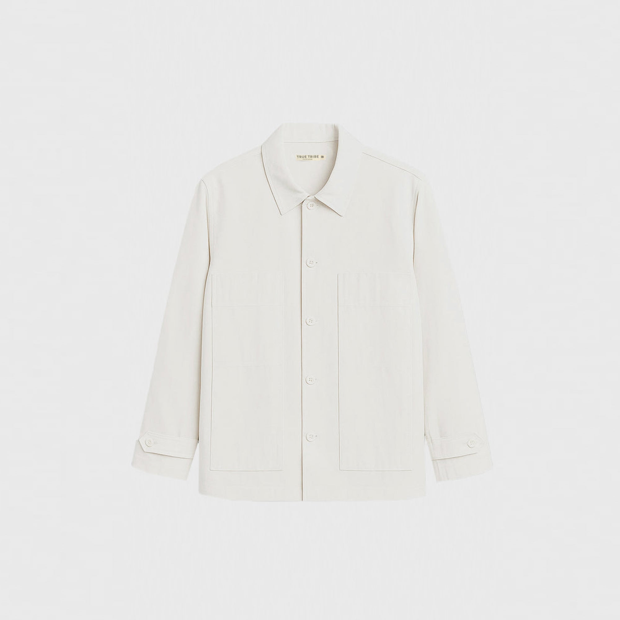 Ivory Canvas Overshirt Jacket