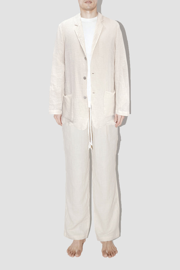AngelWeave Ivory Gauze Light Suit Jacket