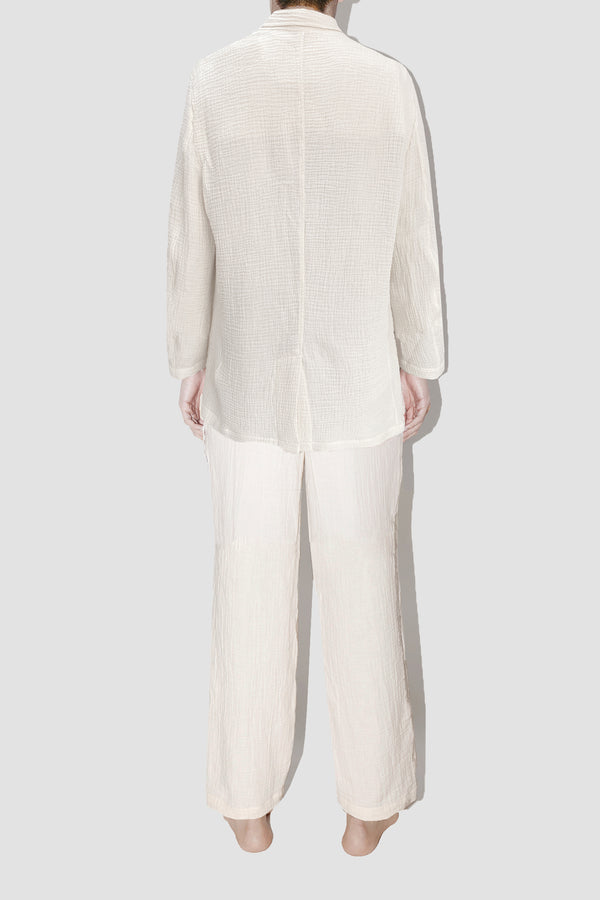 AngelWeave Ivory Gauze Light Suit Jacket