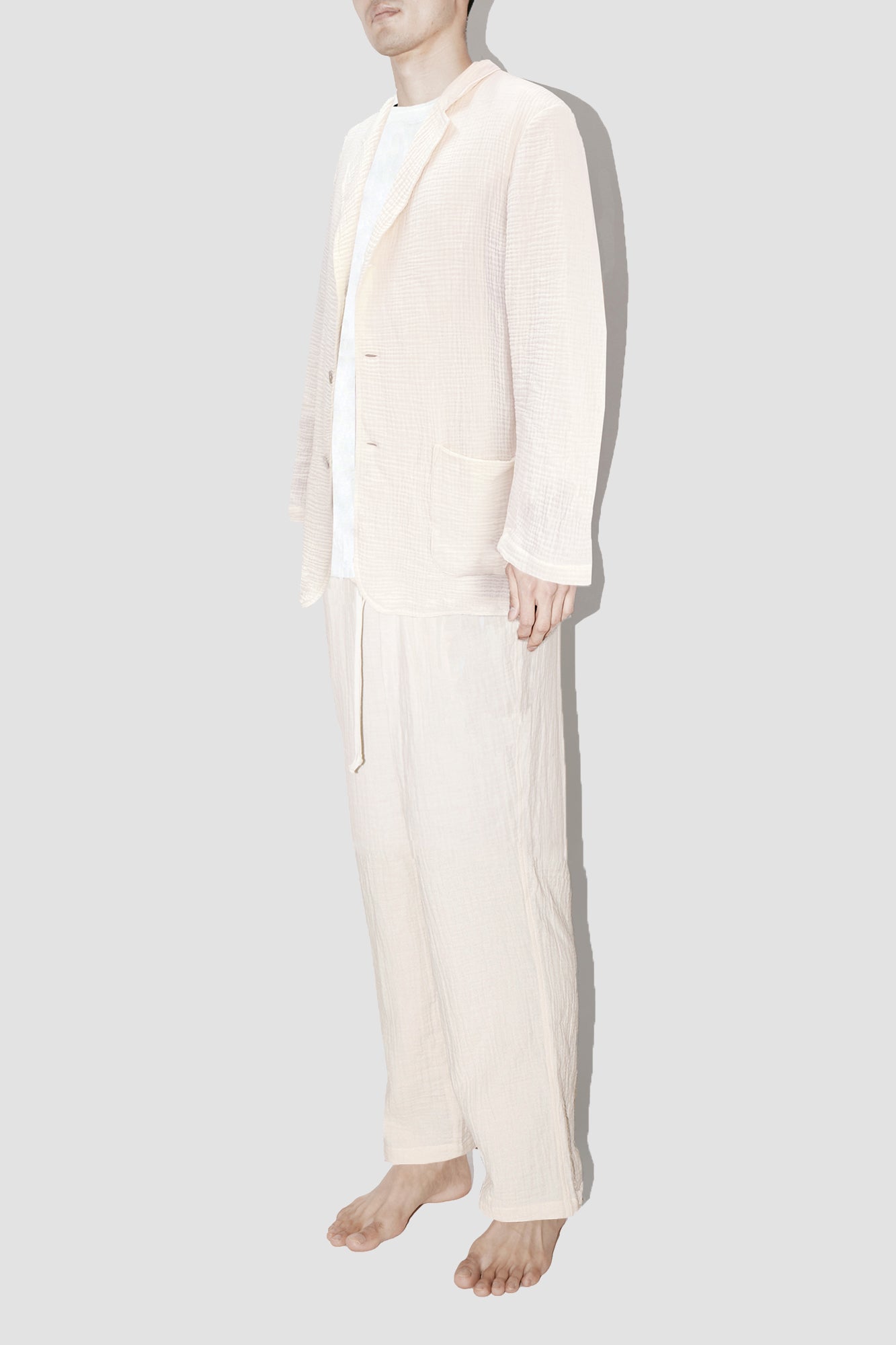 AngelWeave Ivory Gauze Light Suit Jacket