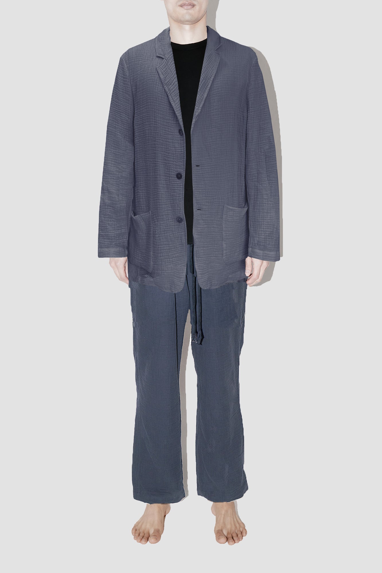 AngelWeave Dark Navy Gauze Light Suit Jacket