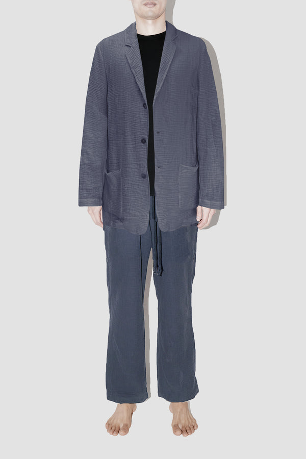 AngelWeave Dark Navy Gauze Light Suit Jacket