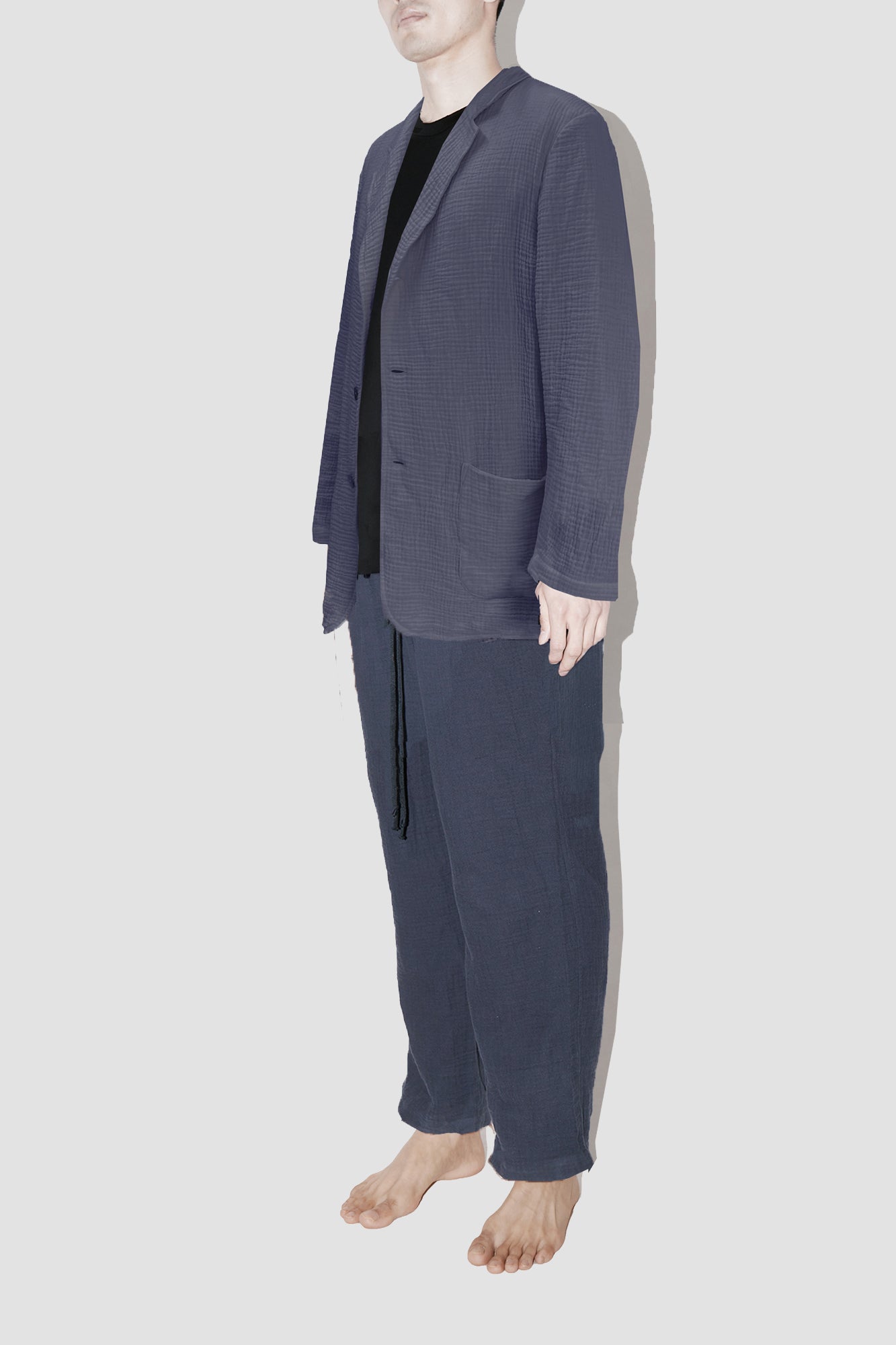 AngelWeave Dark Navy Gauze Light Suit Jacket