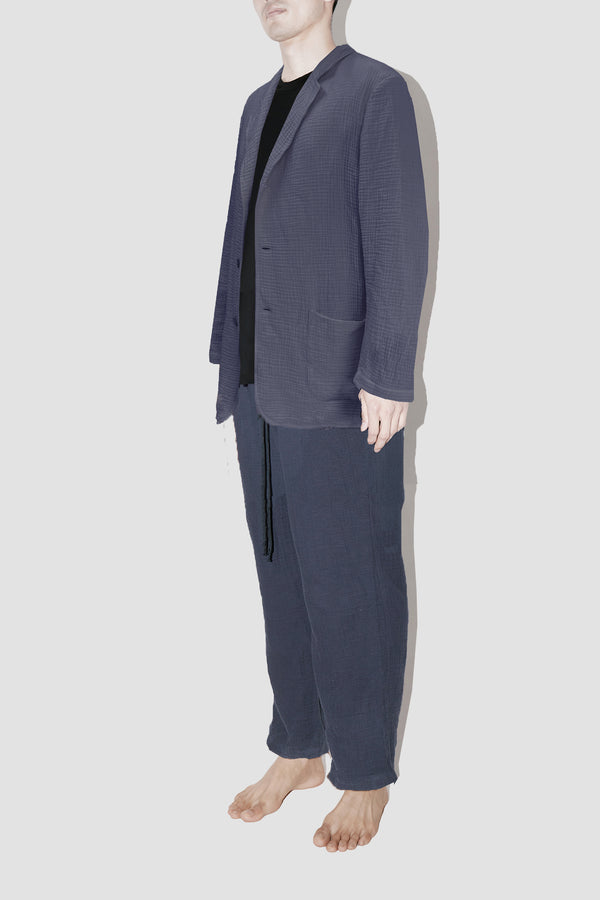 AngelWeave Dark Navy Gauze Light Suit Jacket