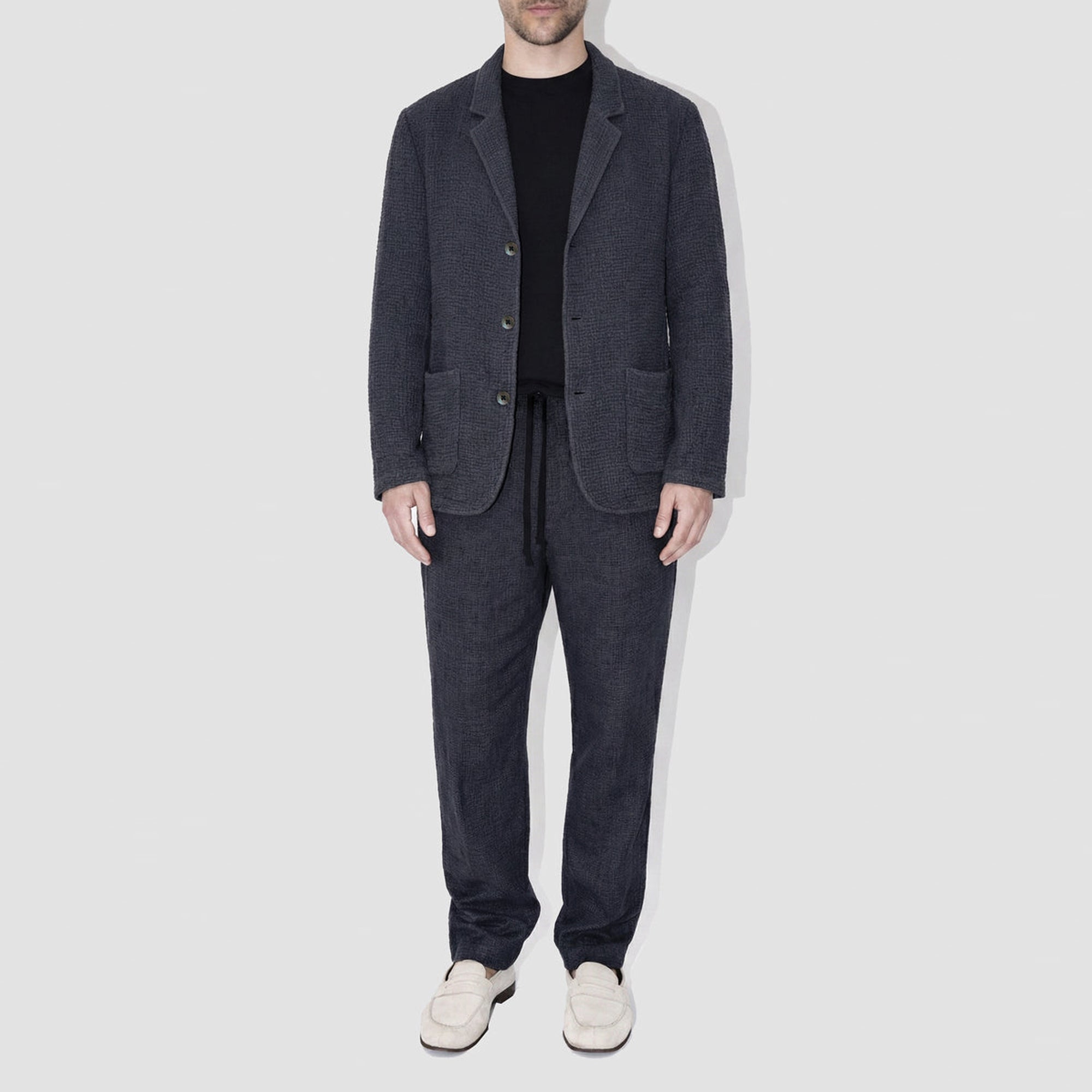 AngelWeave Dark Navy Gauze Light Suit Jacket