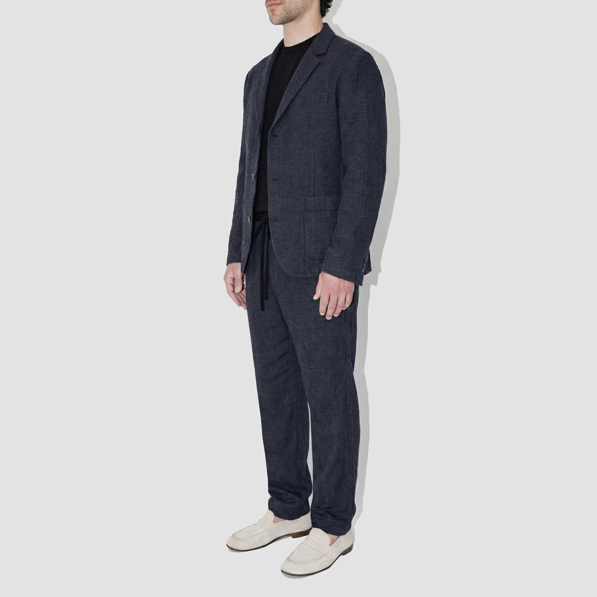AngelWeave Dark Navy Gauze Light Suit Jacket