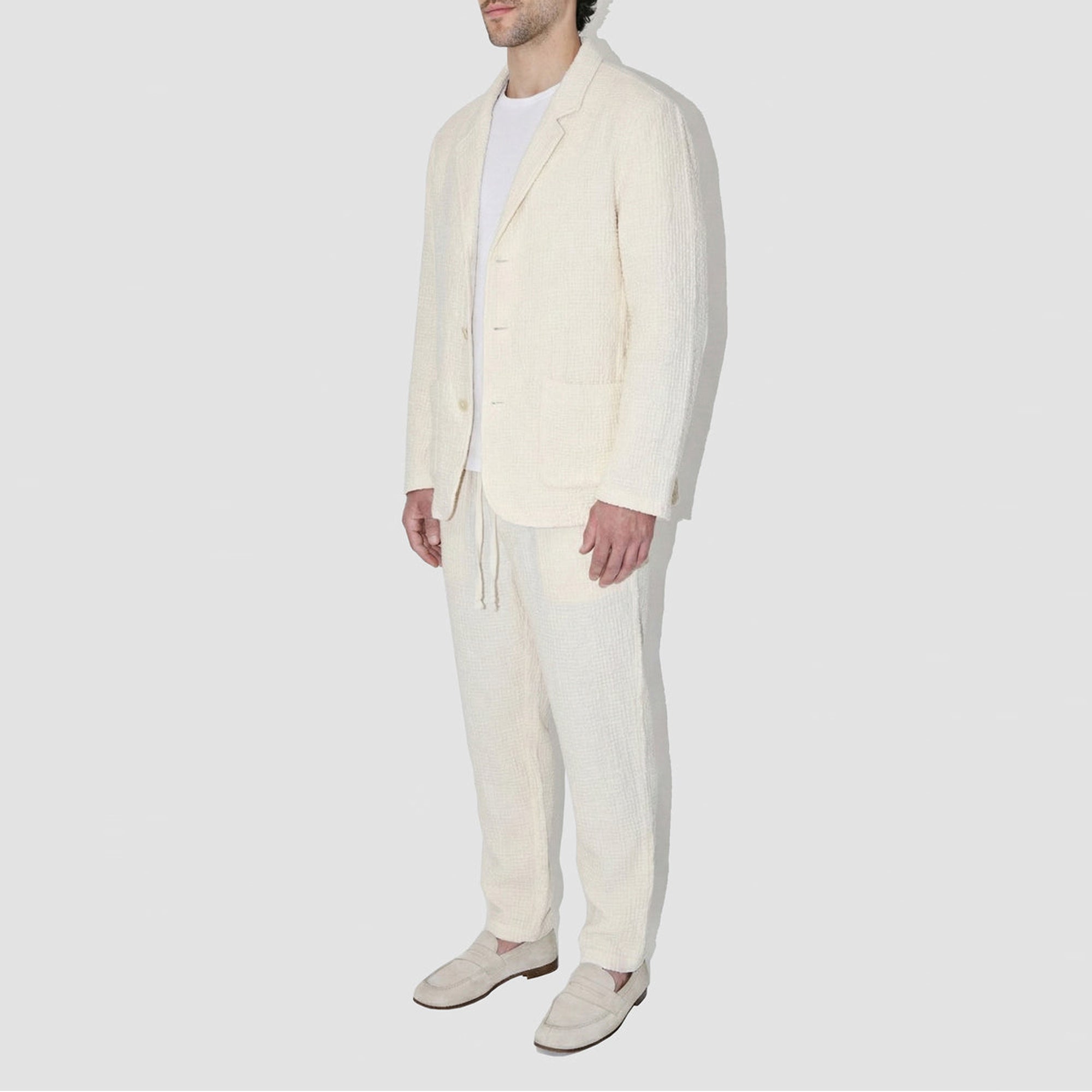 AngelWeave Ivory Gauze Light Suit Jacket