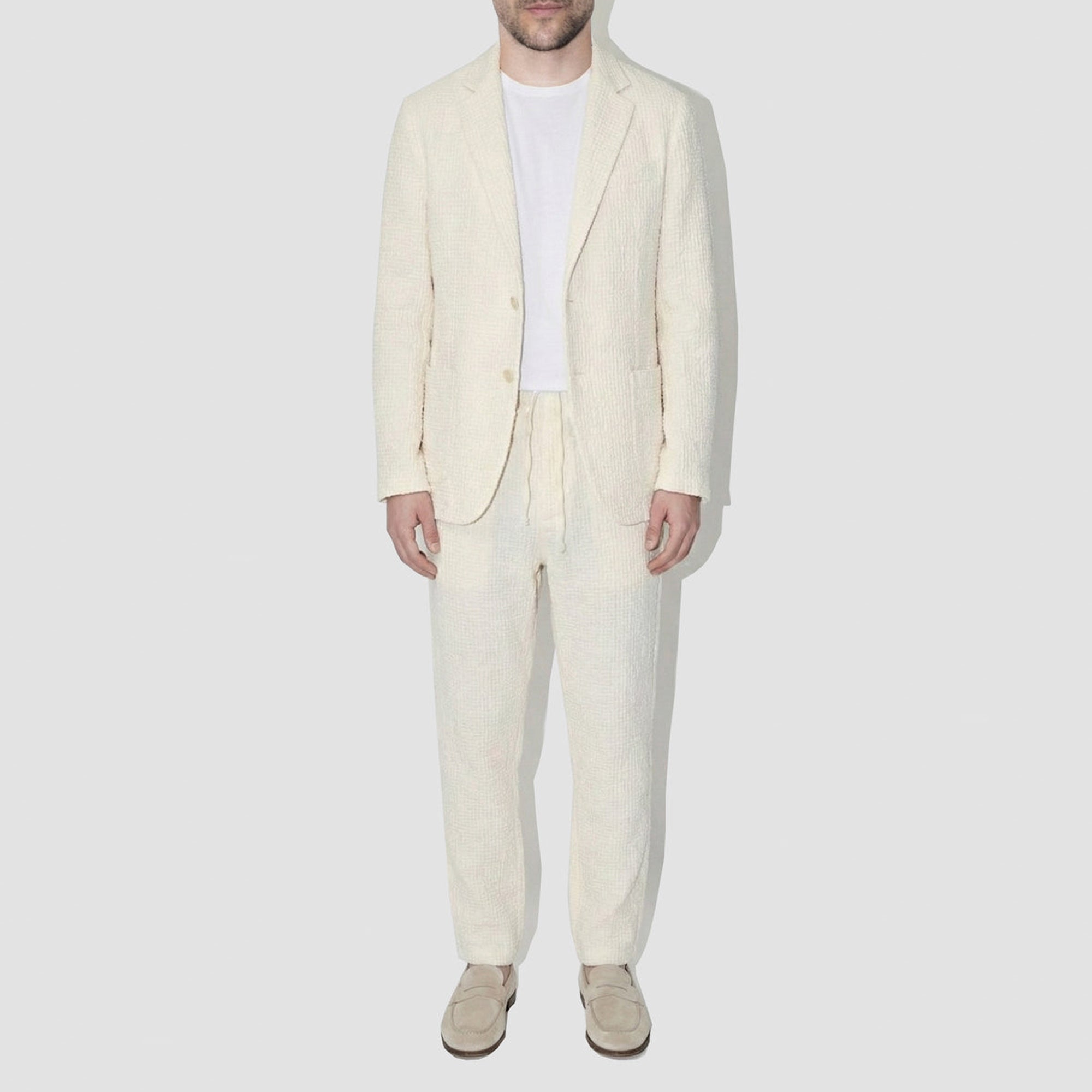 AngelWeave Ivory Gauze Light Suit Jacket