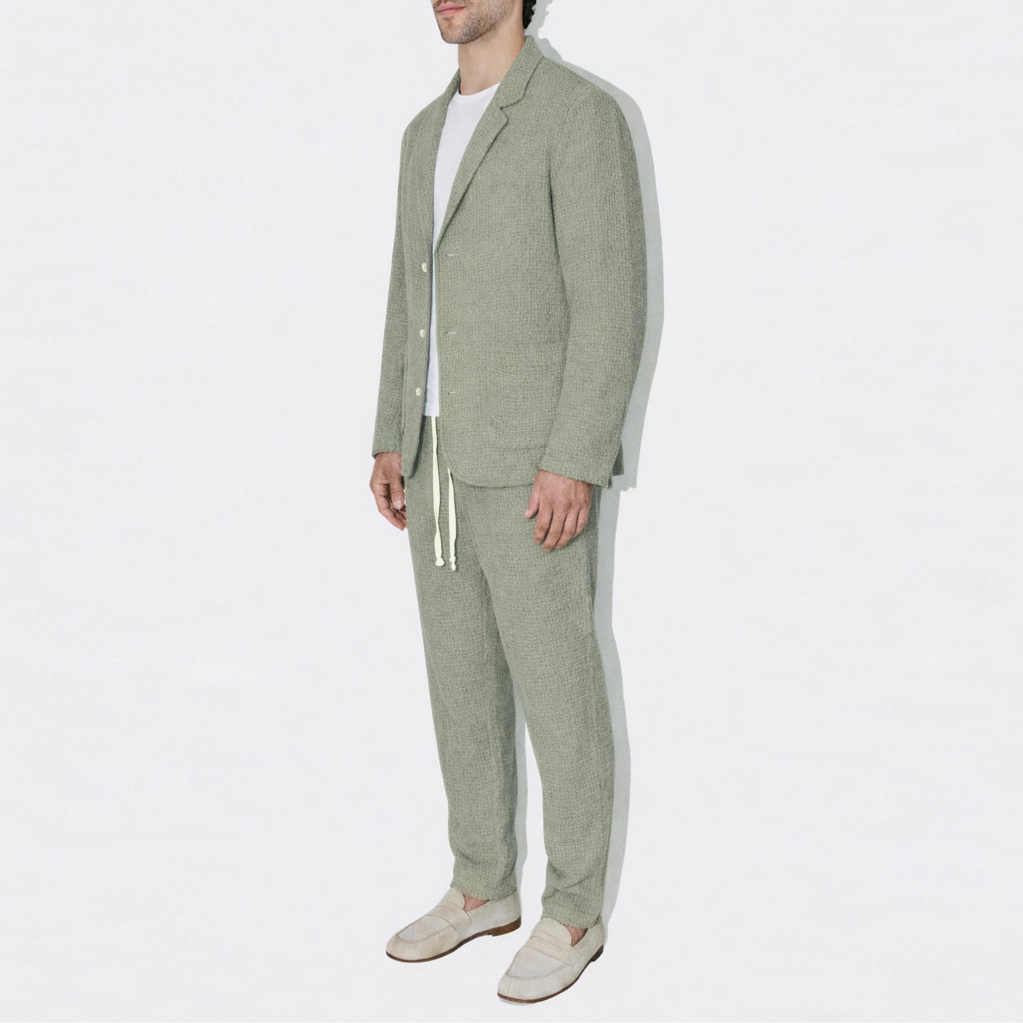 AngelWeave Khaki Gauze Light Suit Jacket