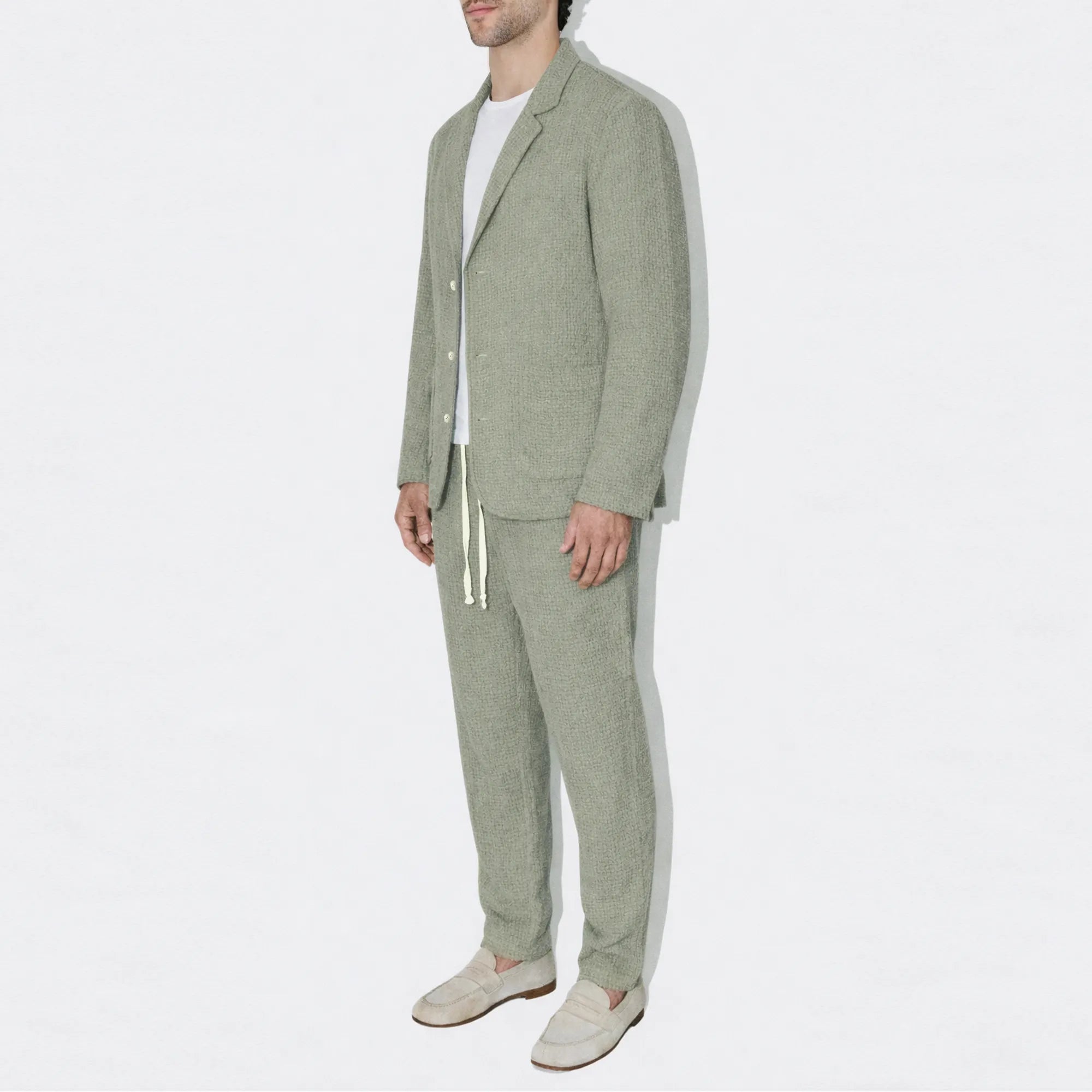 AngelWeave Khaki Gauze Light Suit Jacket
