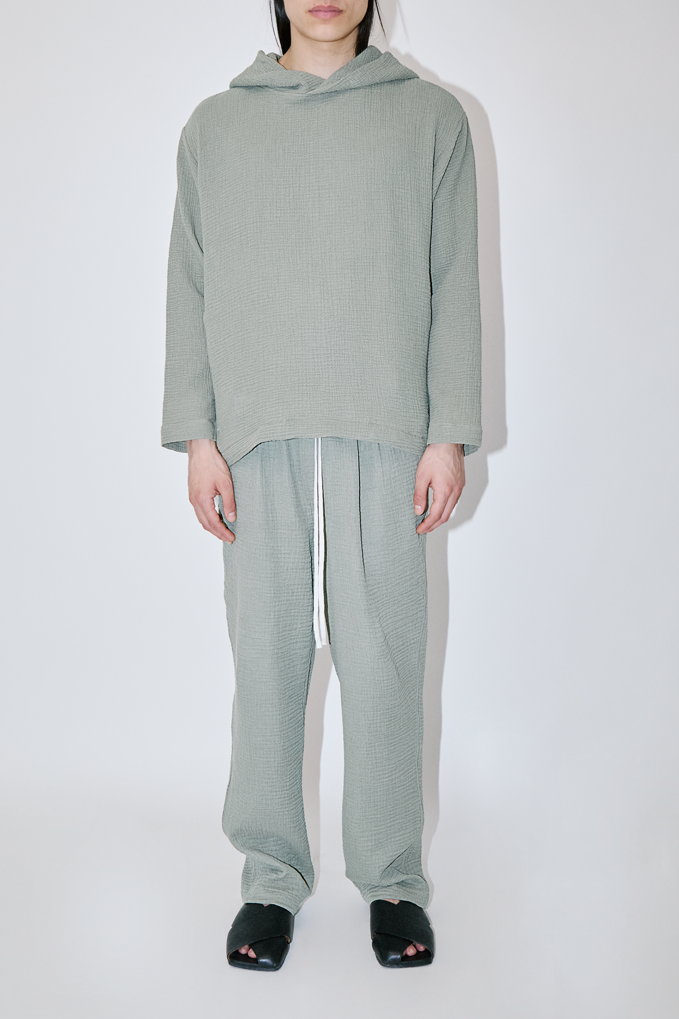 AngelWeave Almond Green Gauze Hoodie