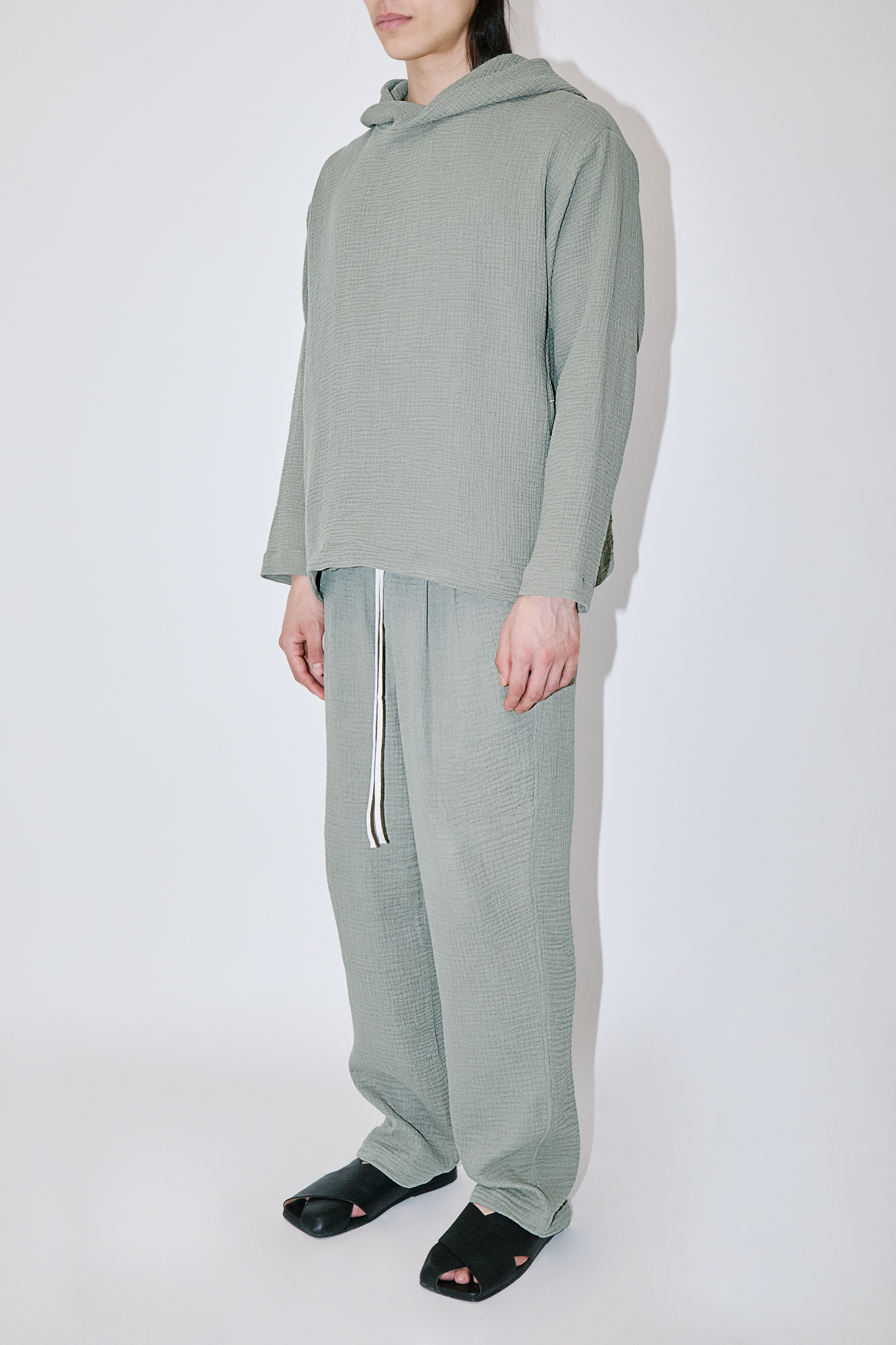 AngelWeave Almond Green Gauze Hoodie