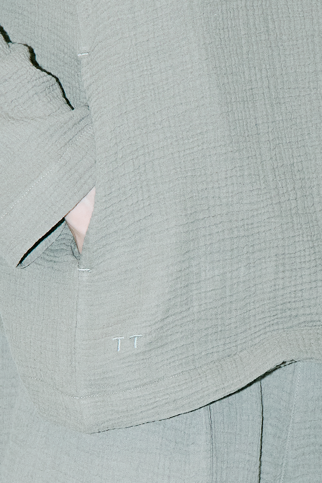 AngelWeave Almond Green Gauze Hoodie