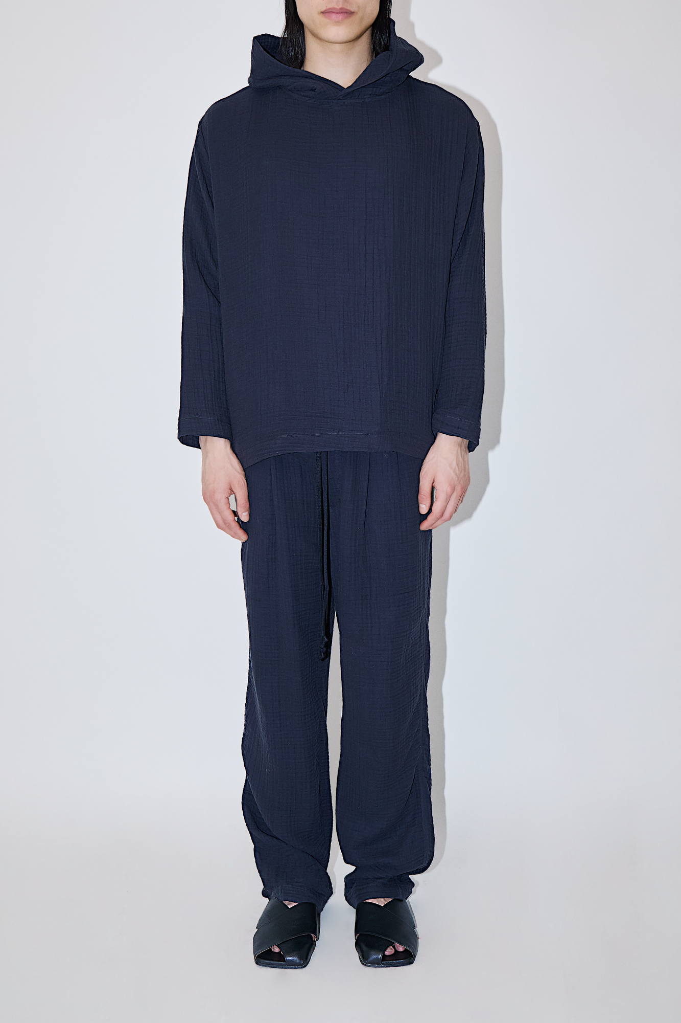 AngelWeave Dark Navy Gauze Hoodie