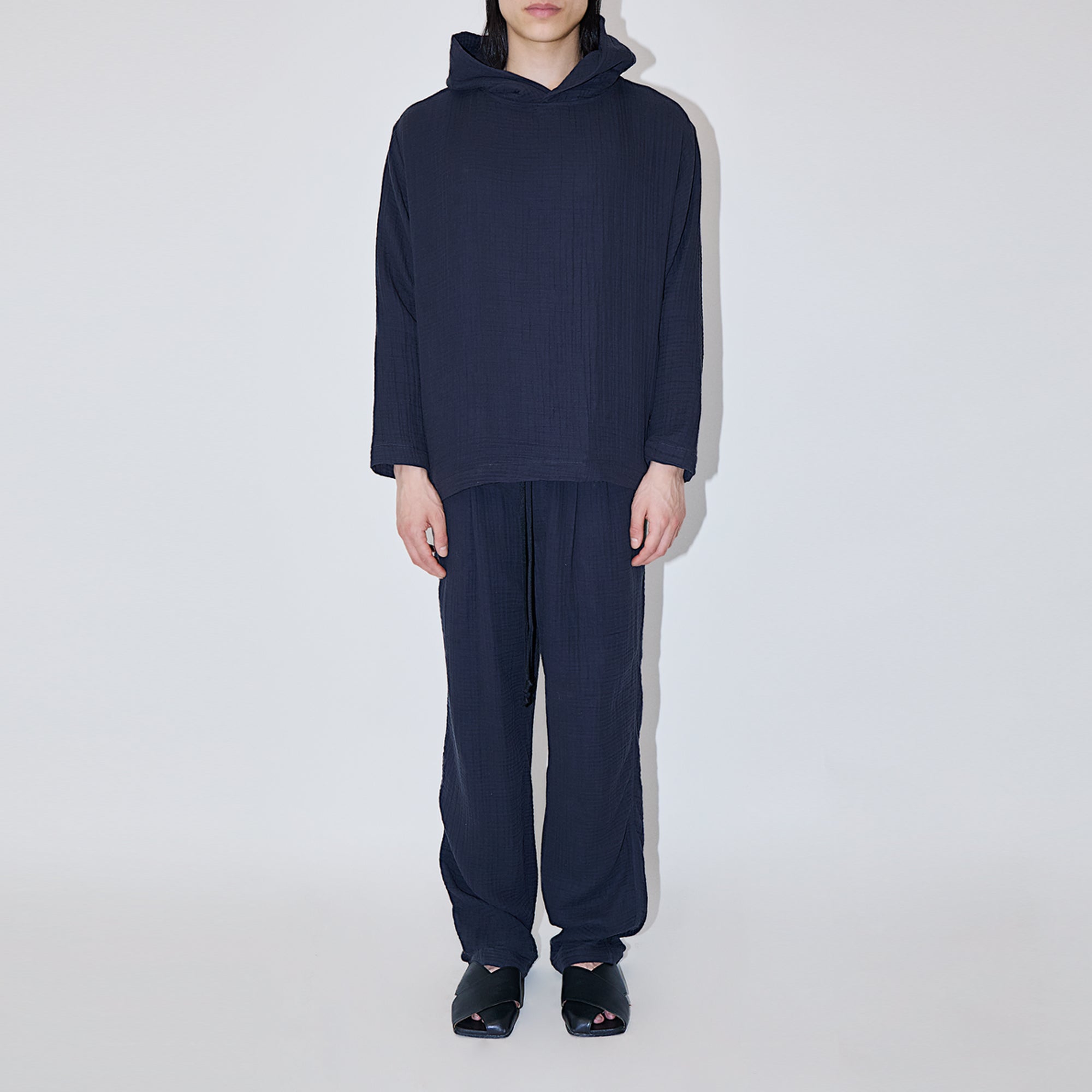 AngelWeave Dark Navy Gauze Hoodie