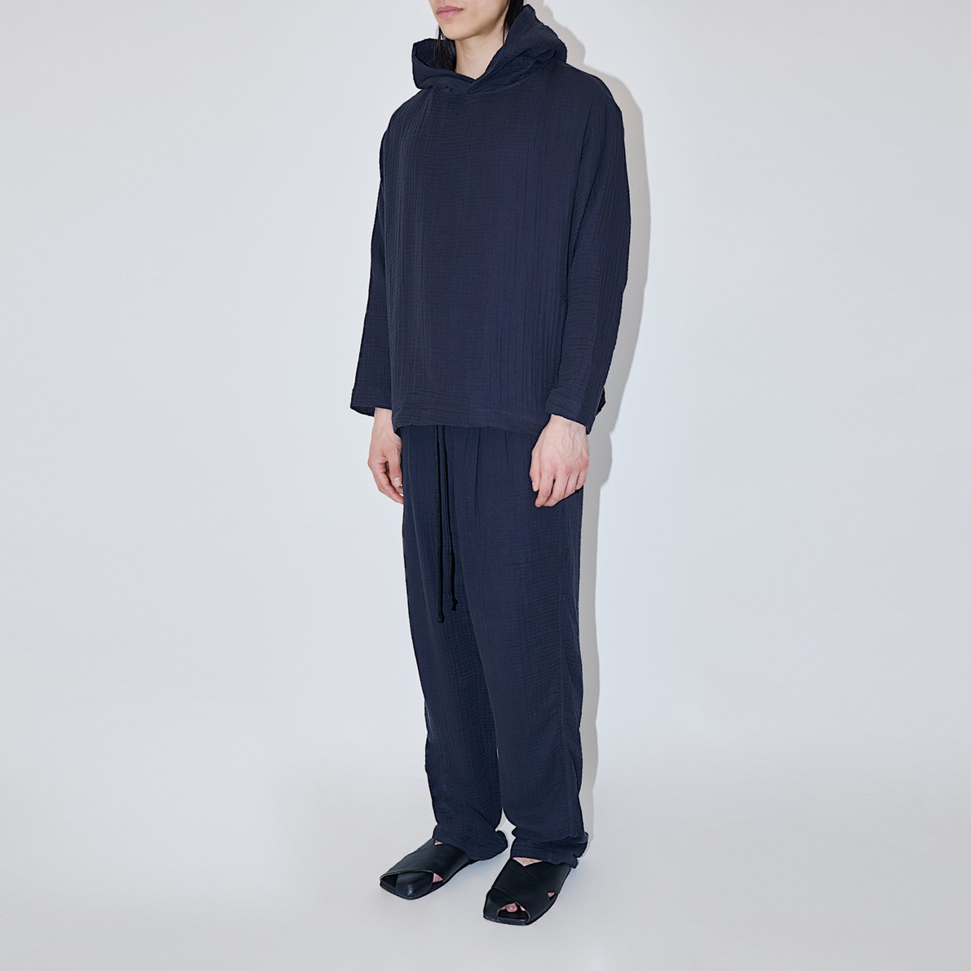 AngelWeave Dark Navy Gauze Hoodie