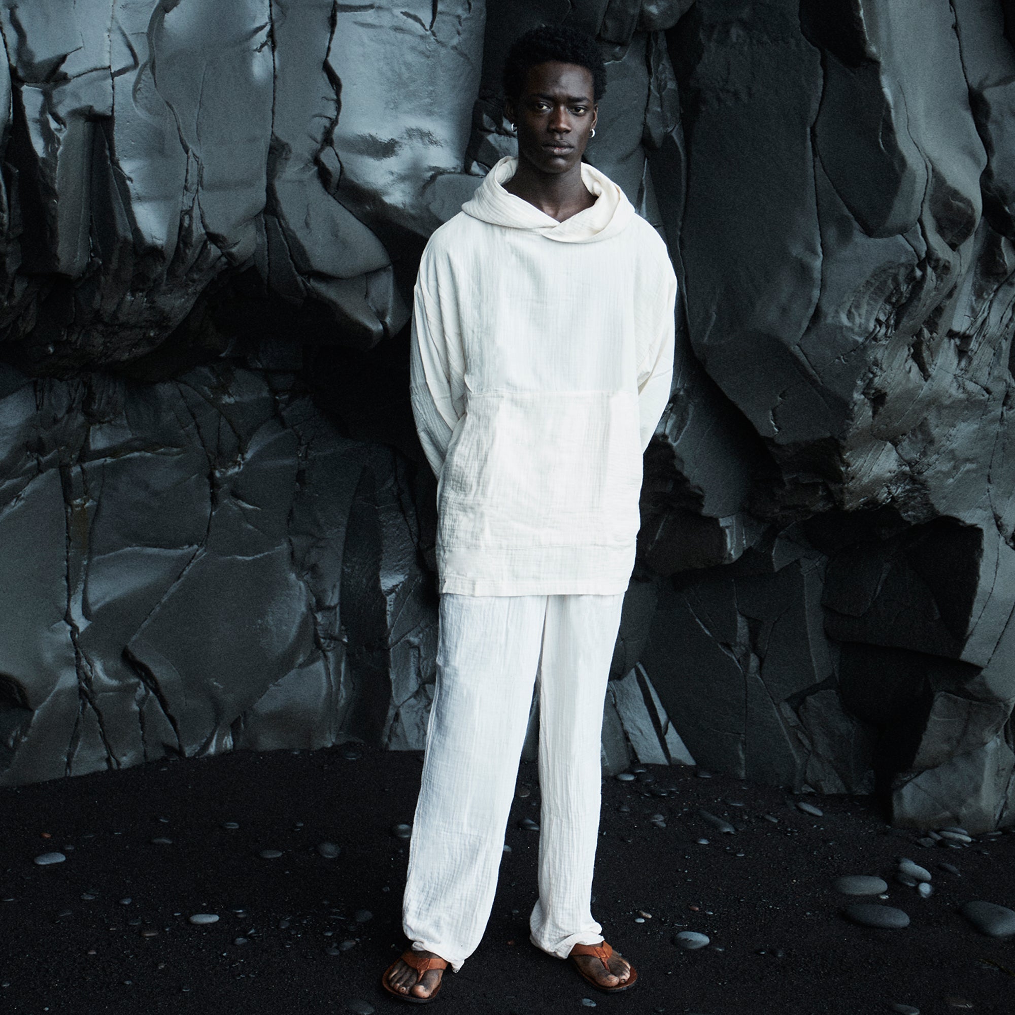 AngelWeave Ivory Gauze Hoodie