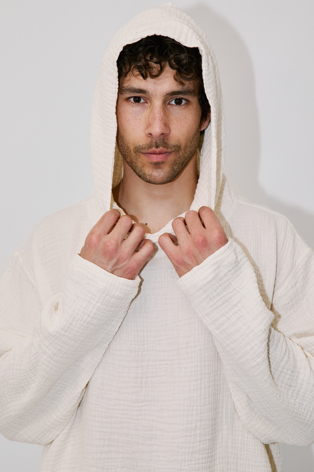 AngelWeave Ivory Gauze Hoodie