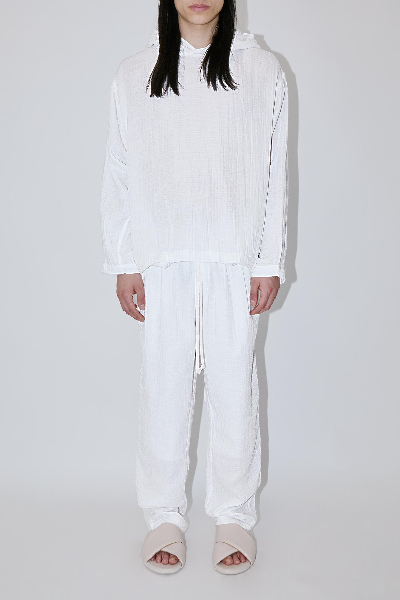 AngelWeave White Gauze Hoodie