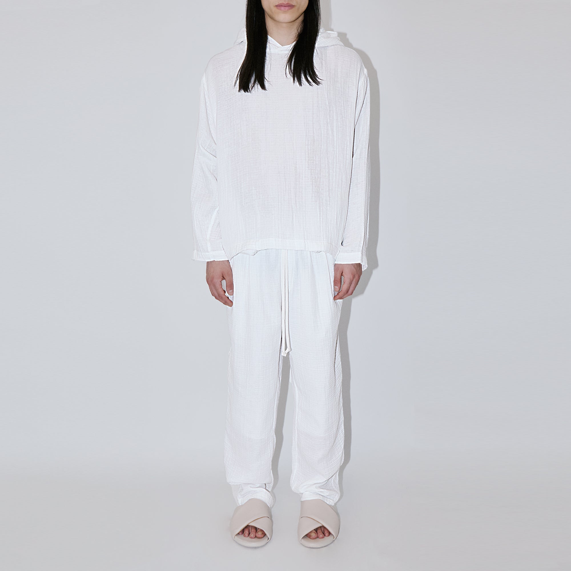 AngelWeave White Gauze Hoodie