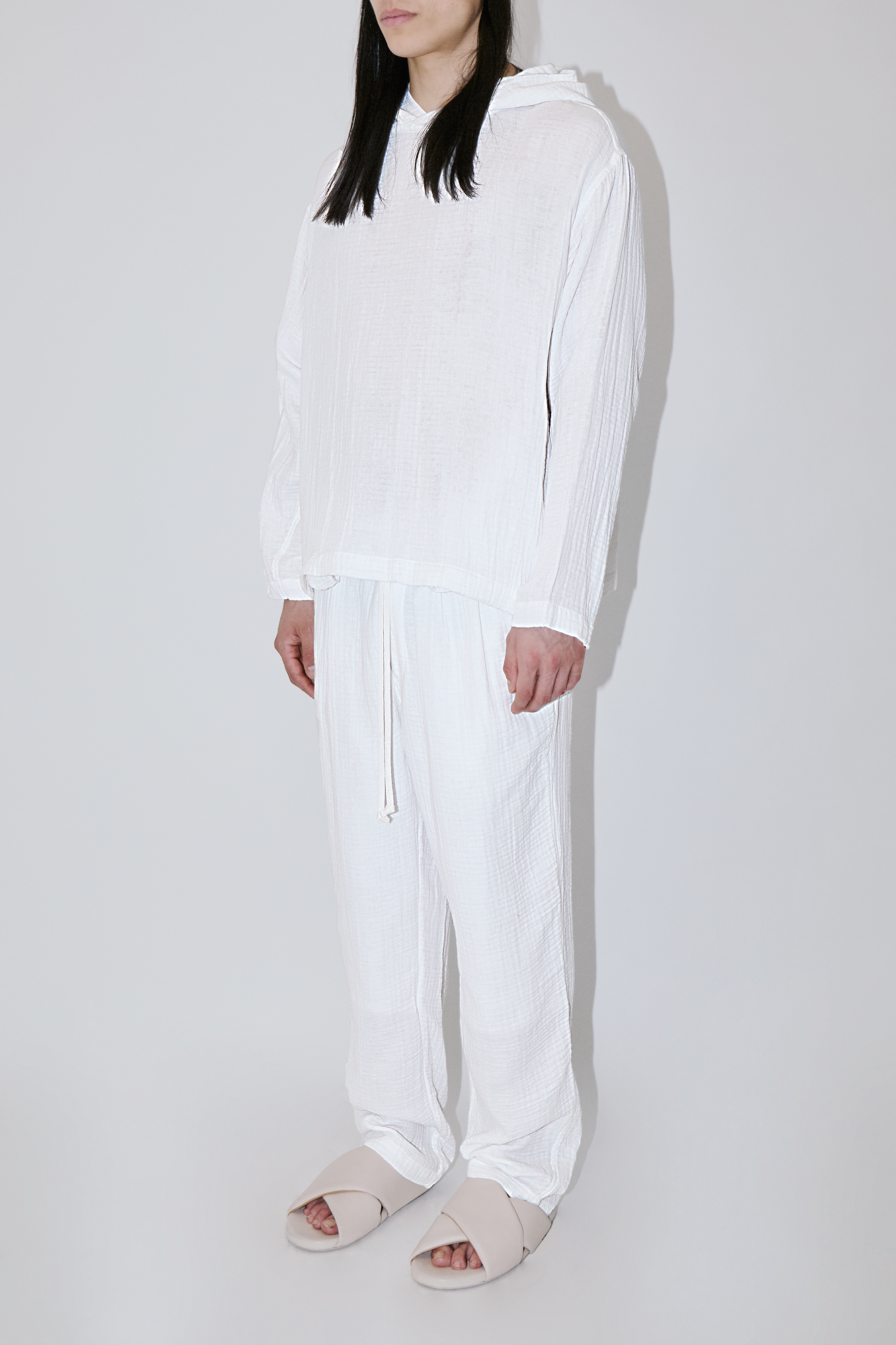 AngelWeave White Gauze Hoodie