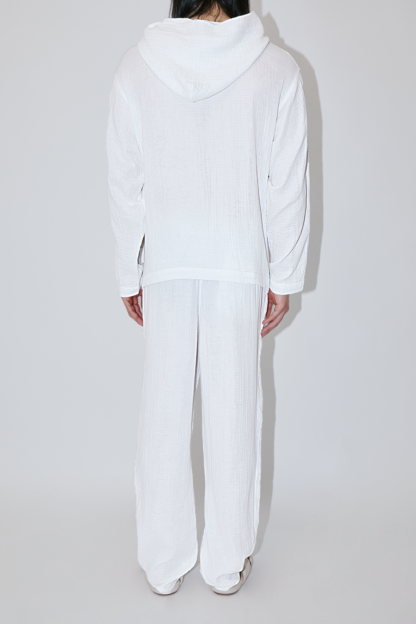 AngelWeave White Gauze Hoodie