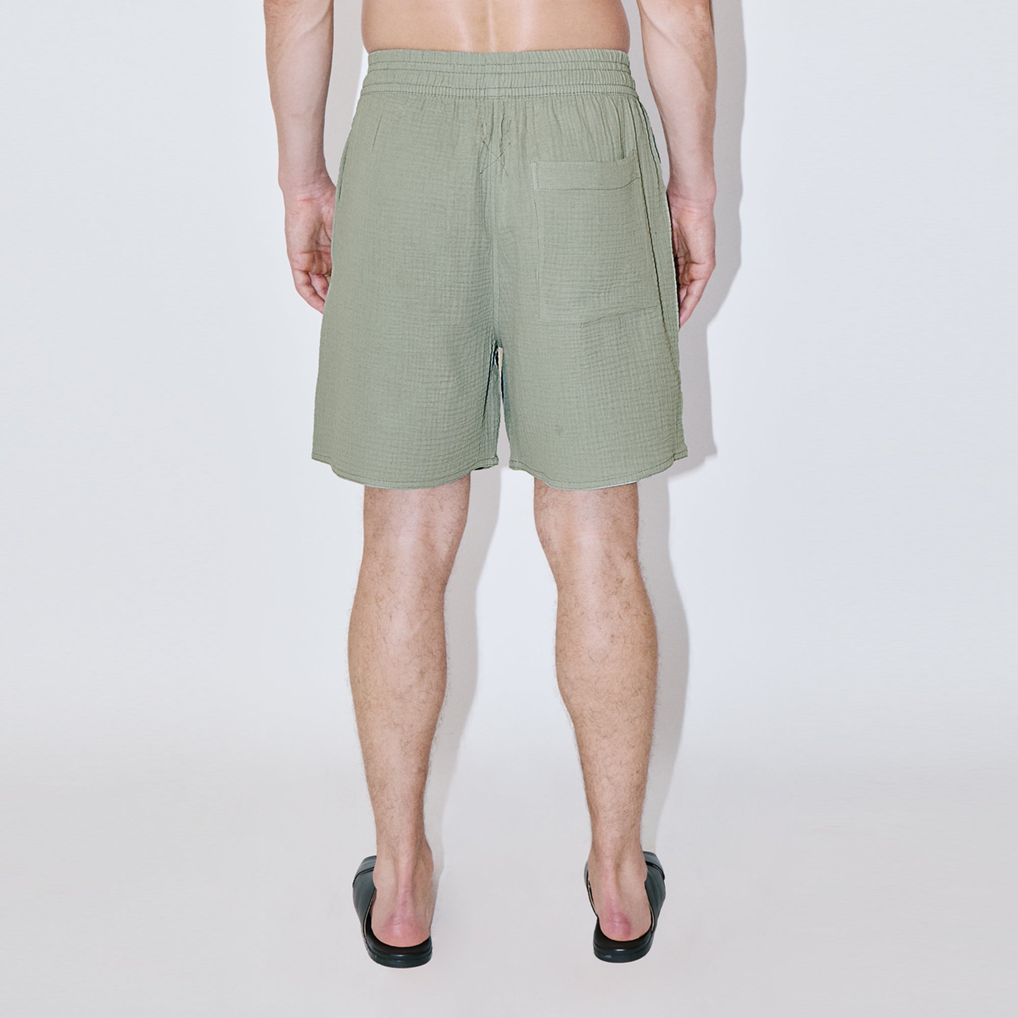 AngelWeave Khaki Gauze Lounge Shorts